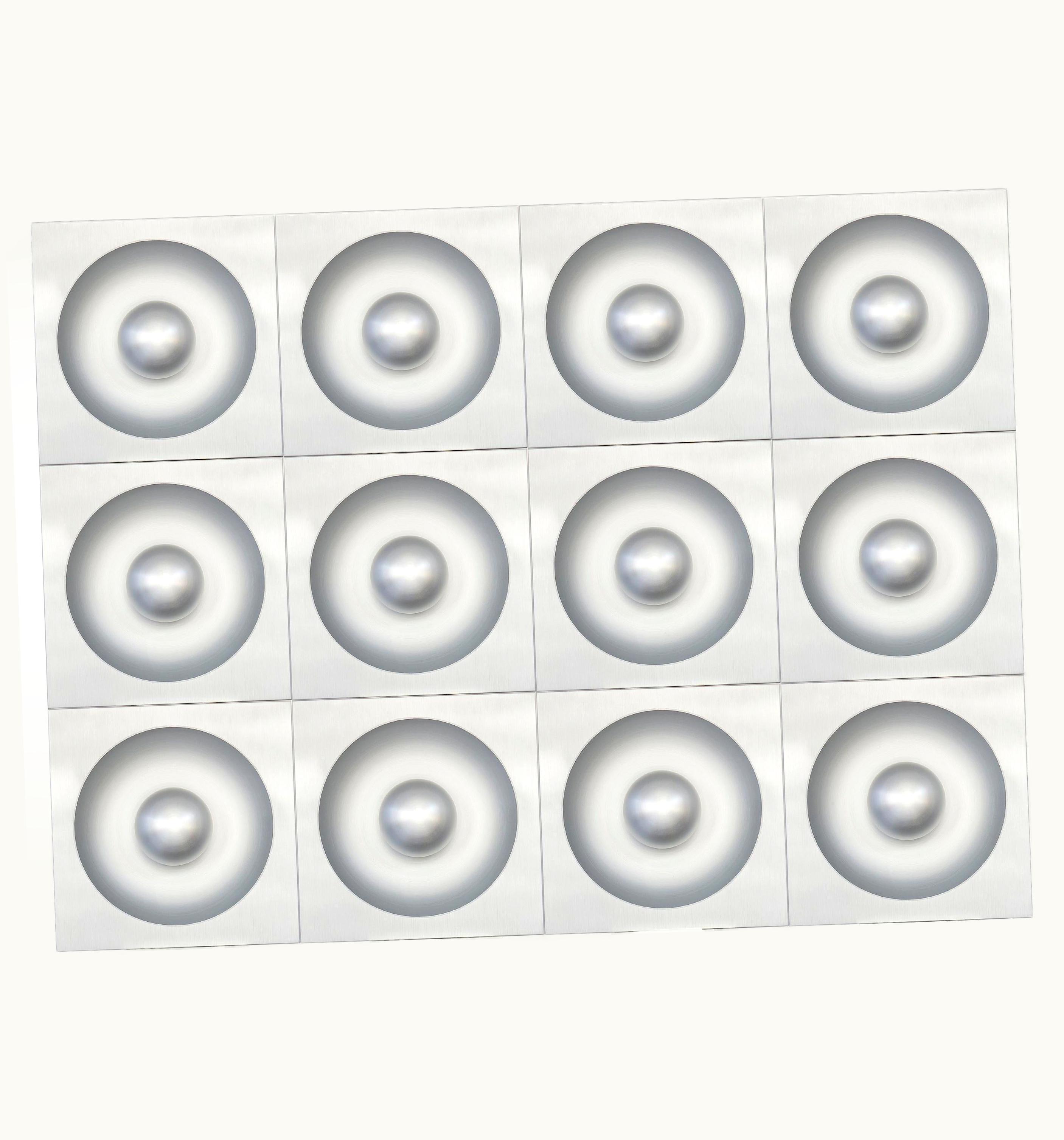 Verner Panton Verner Panton Monumental 'SPIEGEL' Wall Lamp Installation Of 12 For Verpan