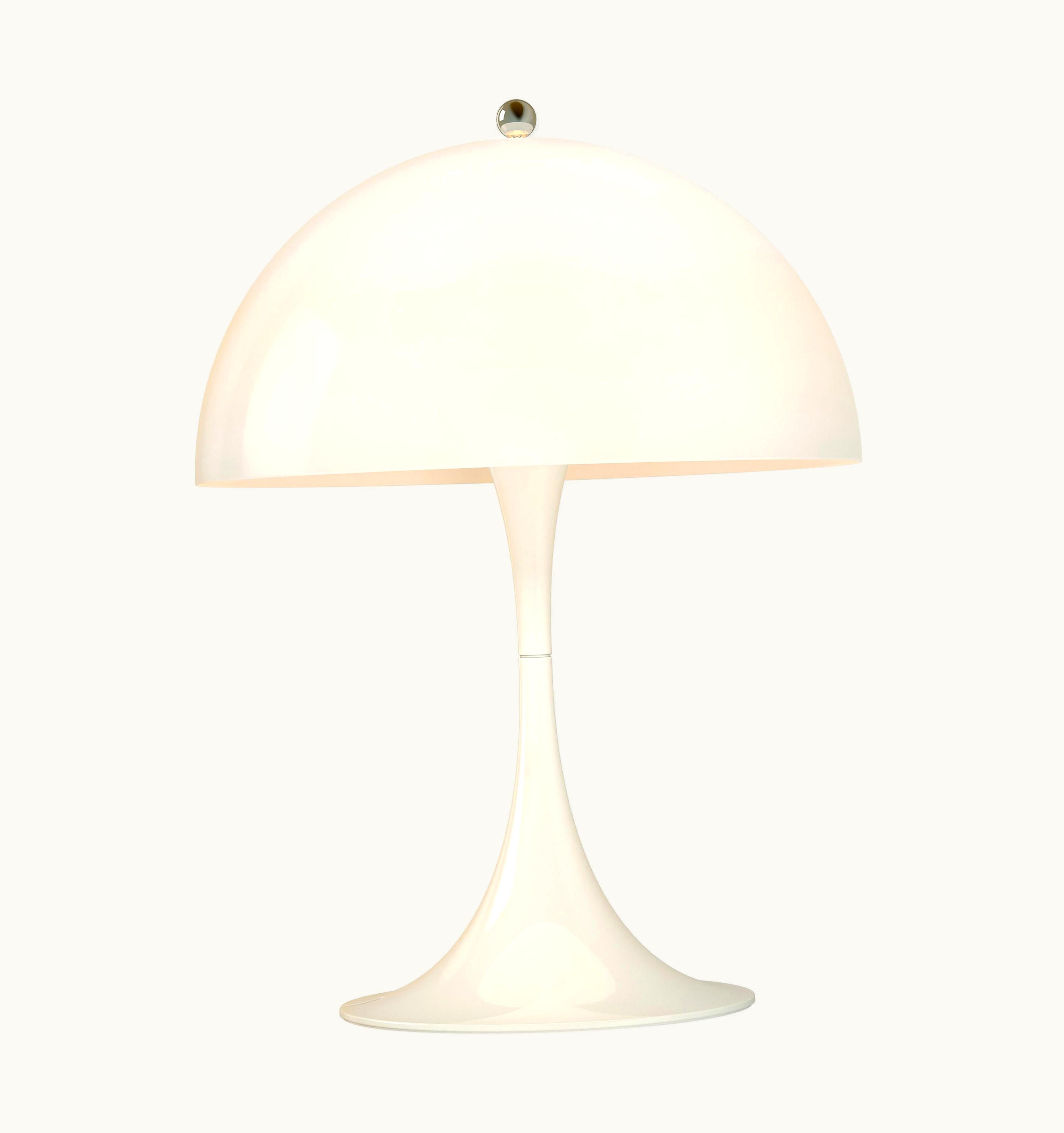 Verner Panton Verner Panton Panthella Mini LED Table Lamp In White Opal For Louis Poulsen