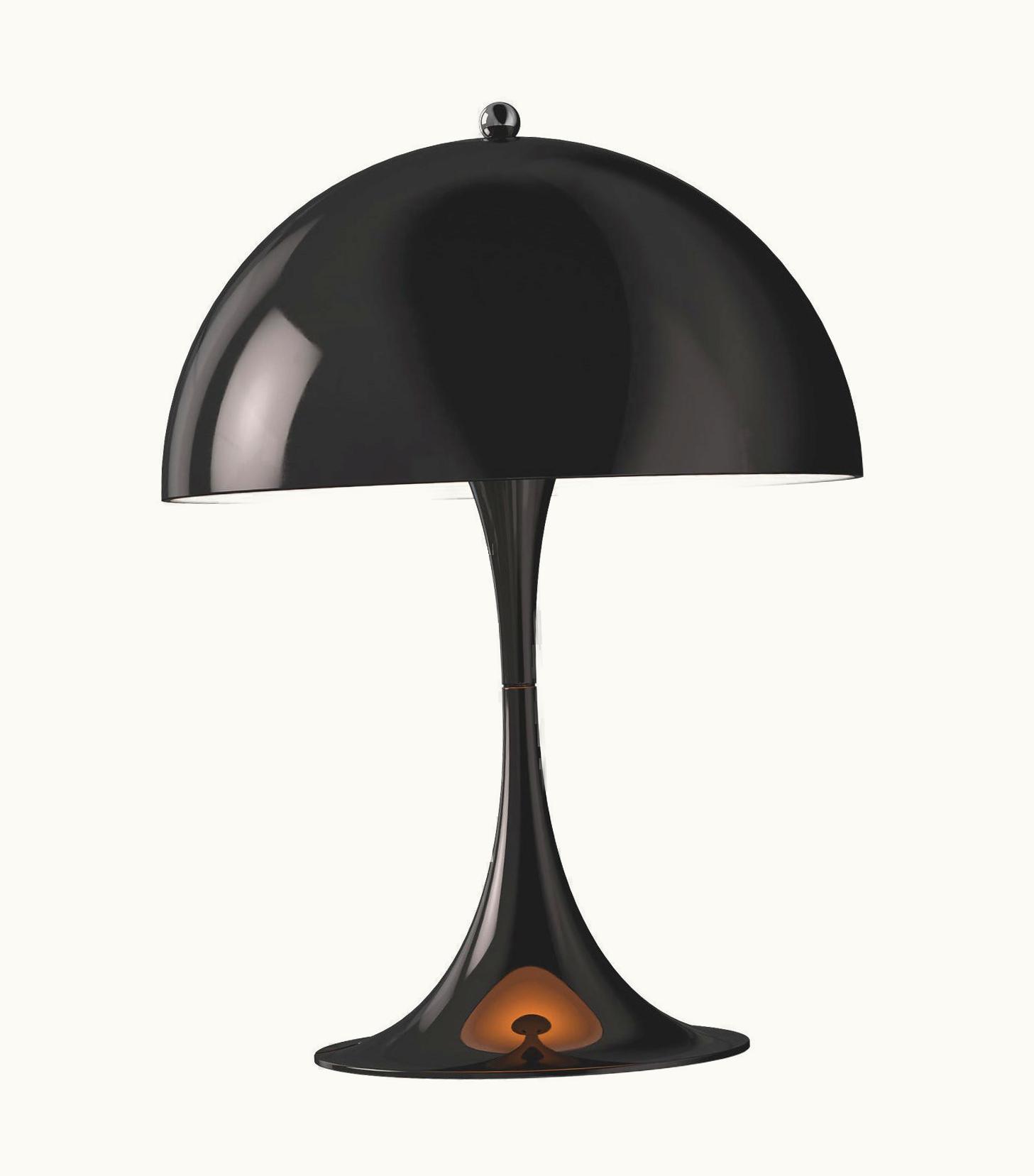 Verner Panton Verner Panton Panthella Mini Led Table Lamp In Black For Louis Poulsen