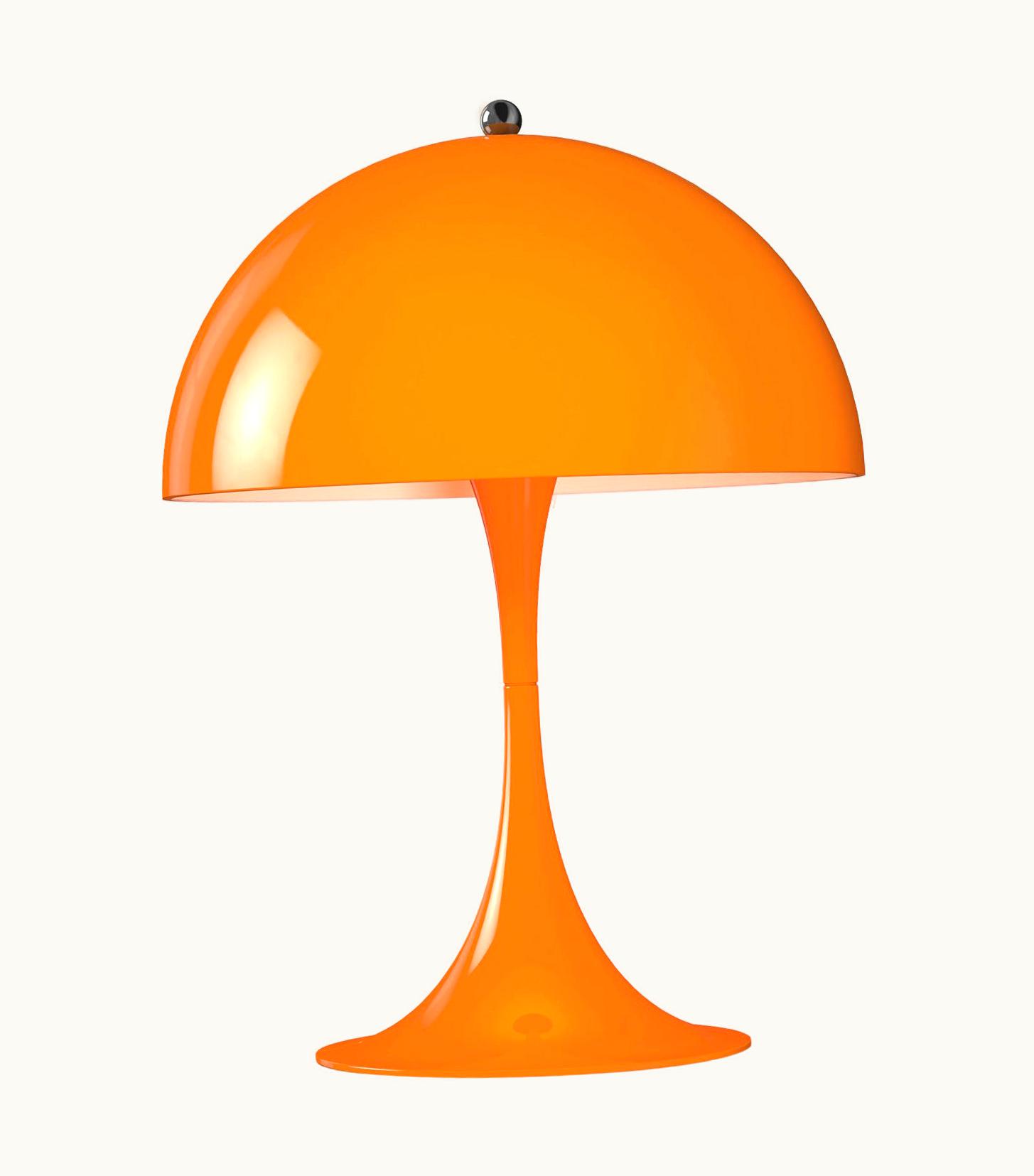 Verner Panton Verner Panton Panthella Mini Led Table Lamp In Orange For Louis Poulsen