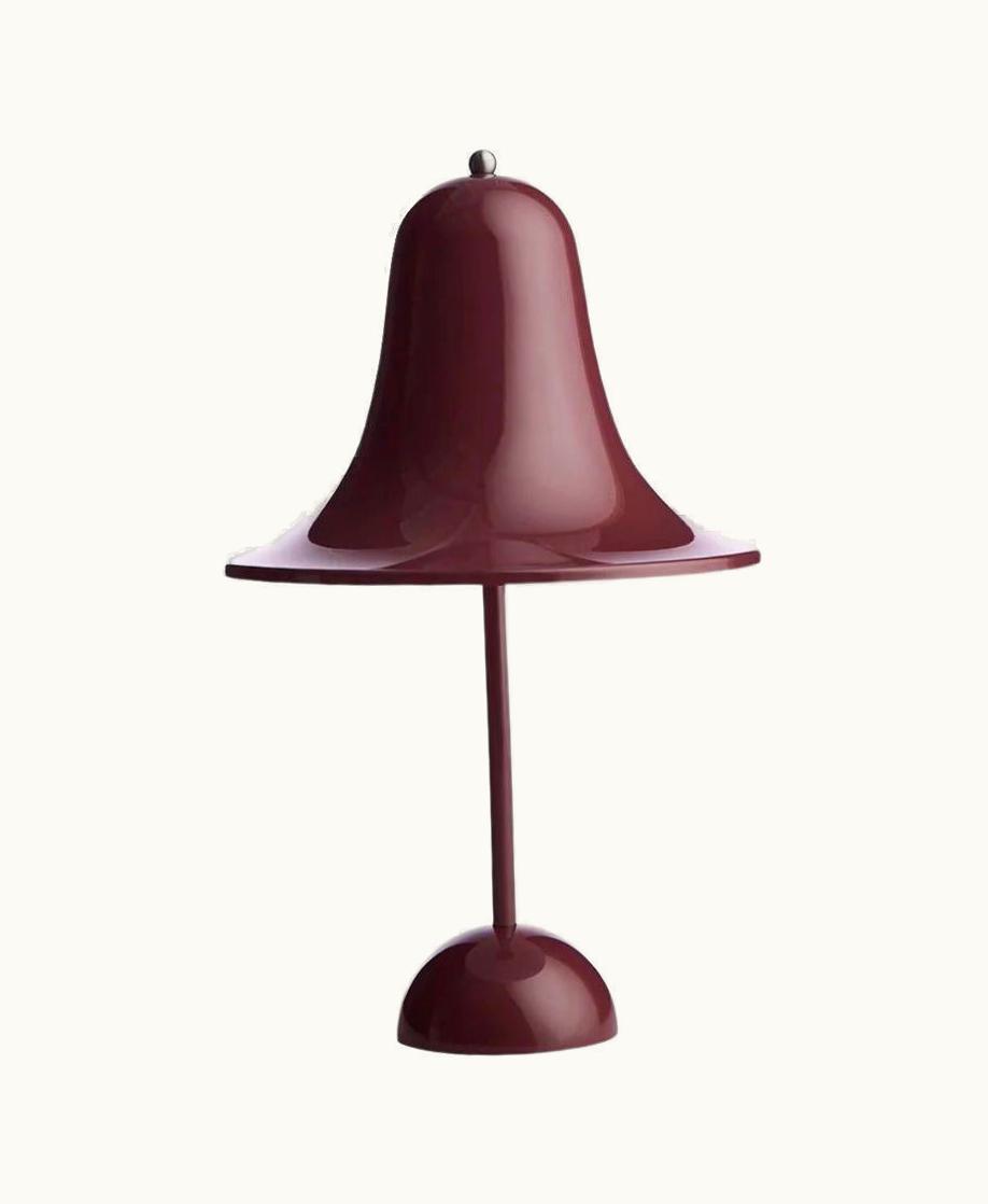 Verner Panton Verner Panton 'Pantop Portable' Table Lamp In 'Burgundy' 1980 For Verpan
