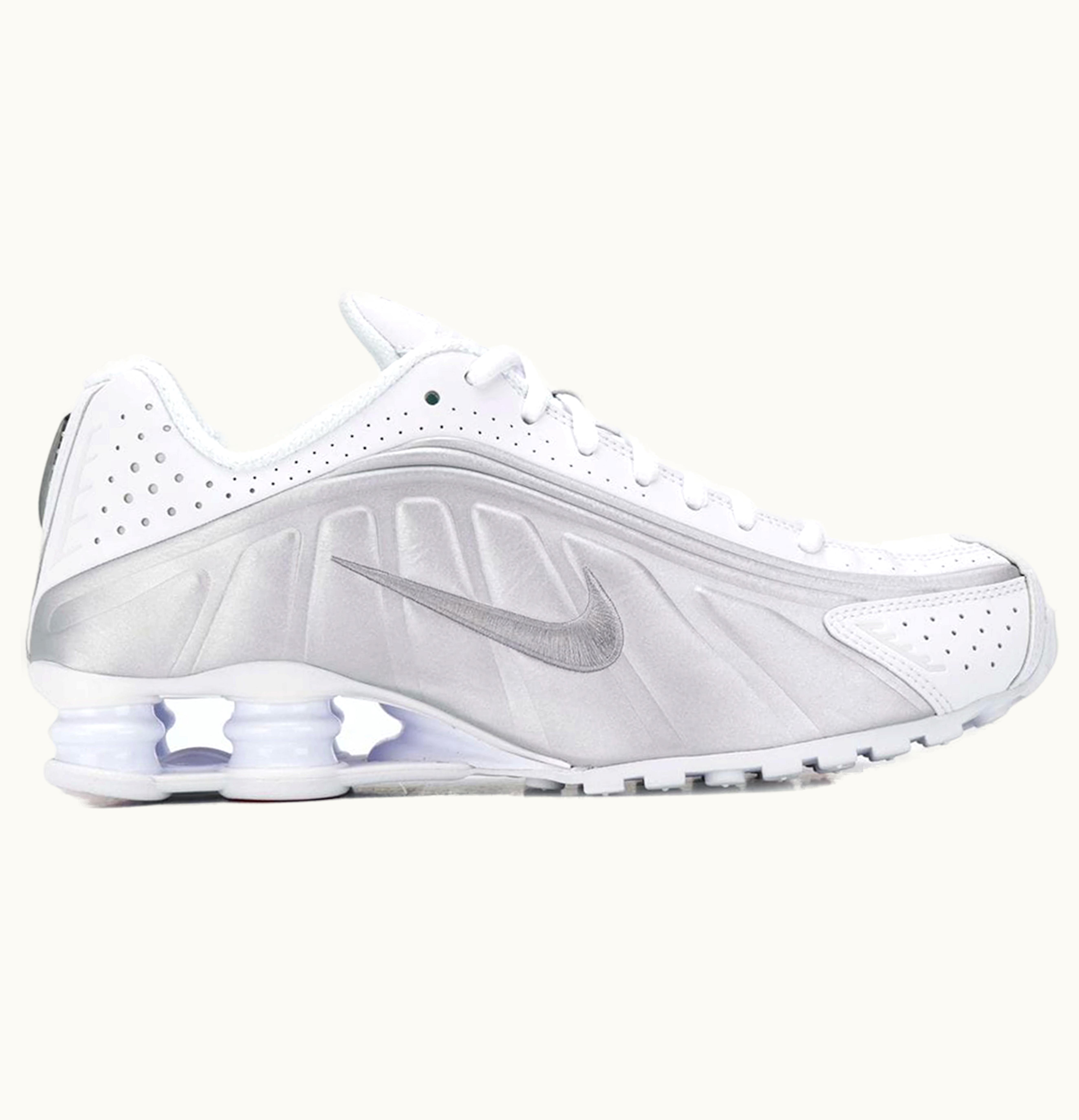 Nike Nike Shox R4 White Metallic Silver GS
