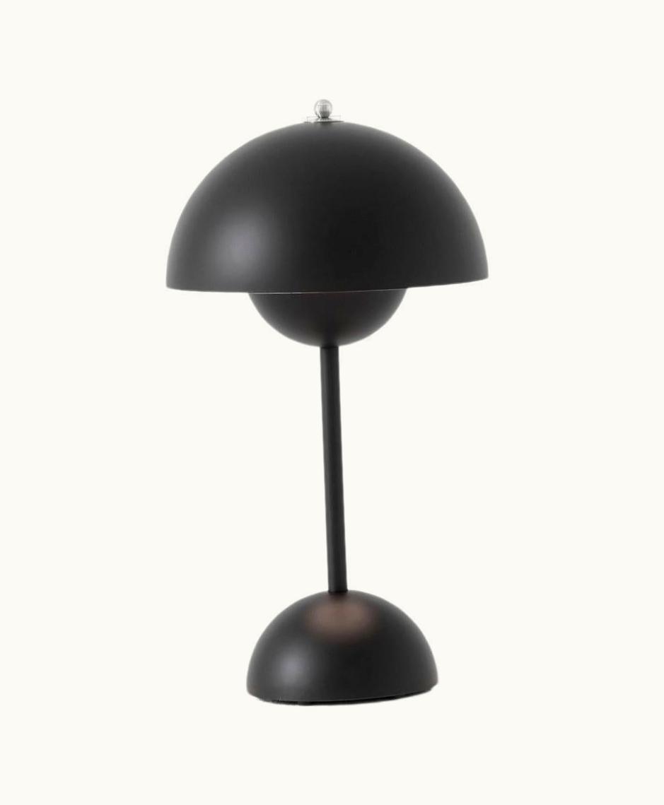 Verner Panton Verner Panton Flowerpot Vp9 Portable Matt Black Table Lamp By Verner Panton For &Tradition