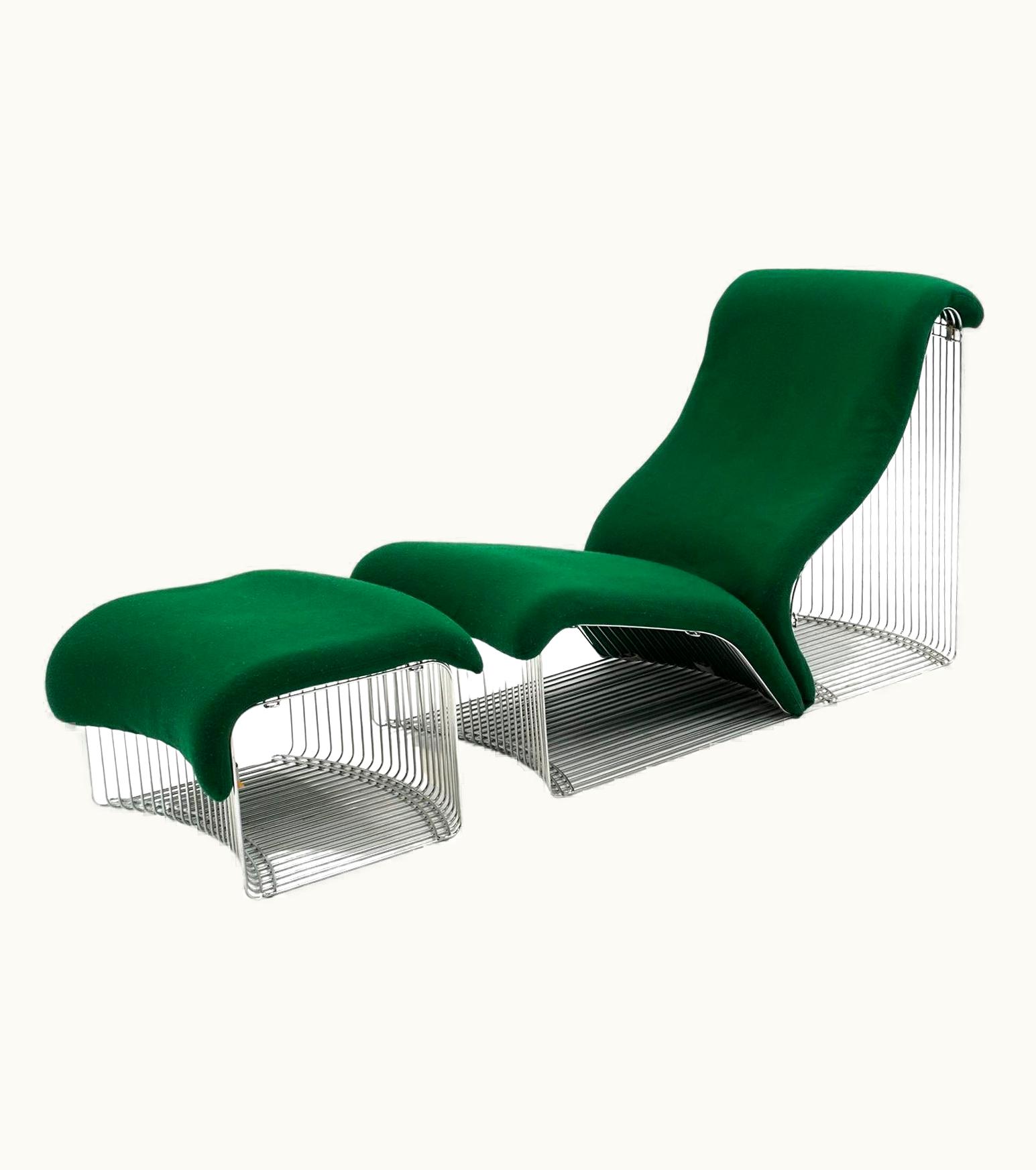 Verner Panton Verner Panton Pantonova Lounge Chair With Ottoman / Chaise Lounge, Original