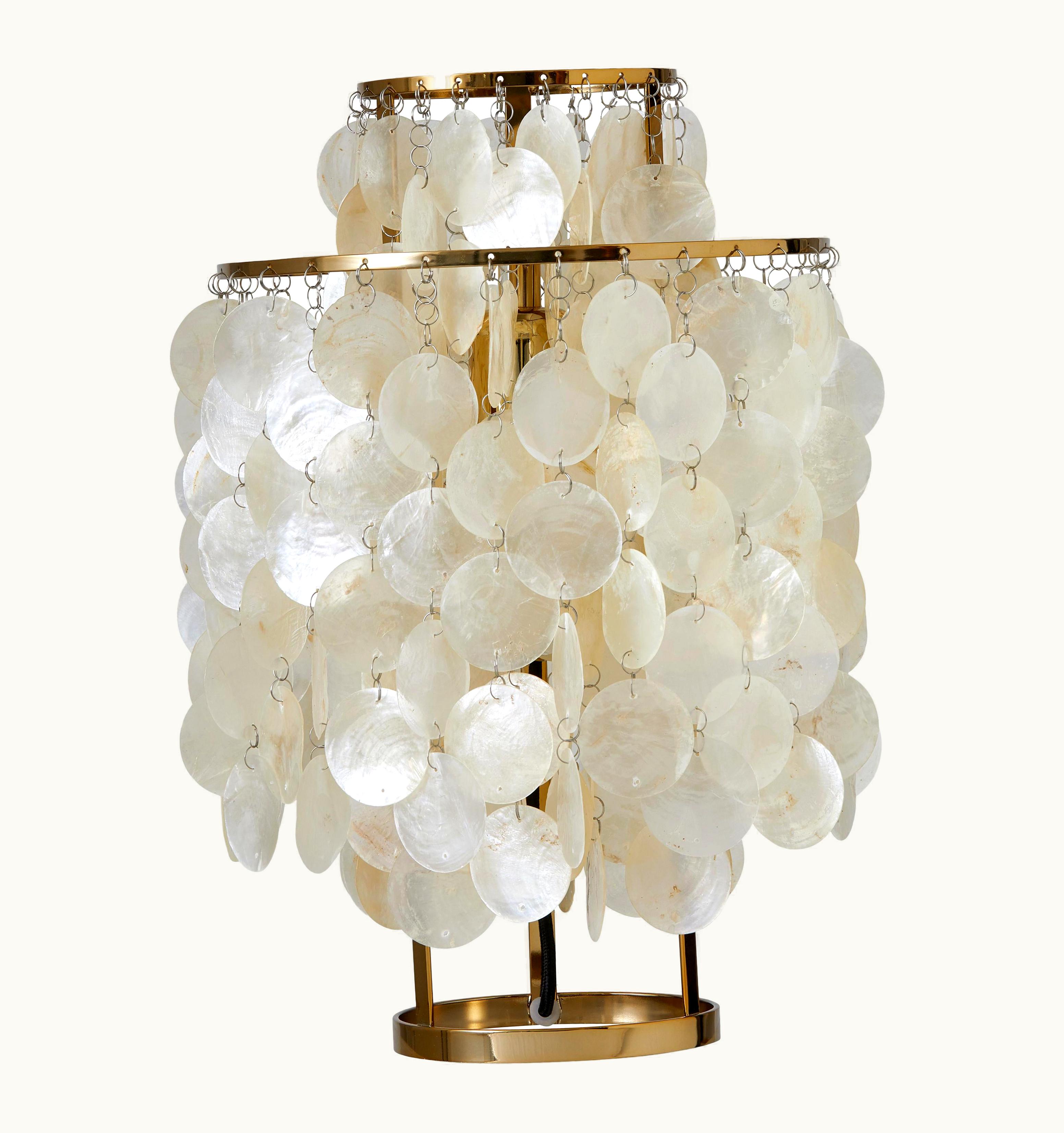 Verner Panton Verner Panton Fun 2TM Seashell Table Lamp With Brass Finish By Verner Panton