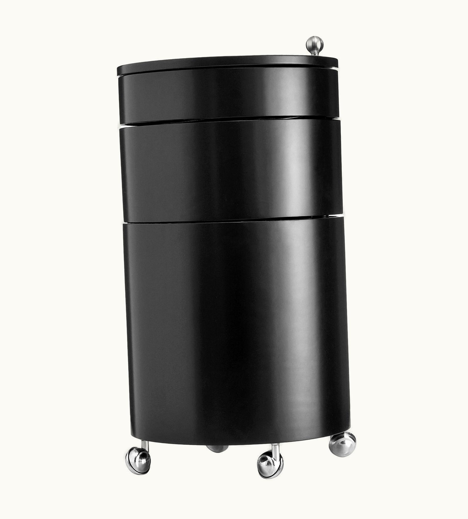 Verner Panton Verner Panton Barboy Side Table And Storage Cabinet In Black By Verner Panton