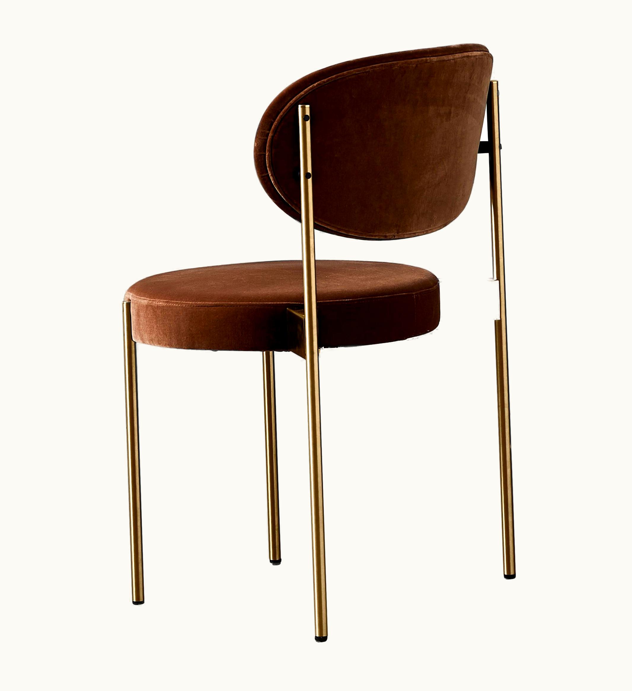 Verner Panton Verner Panton 430 Chair In Brown Velvet By Verner Panton