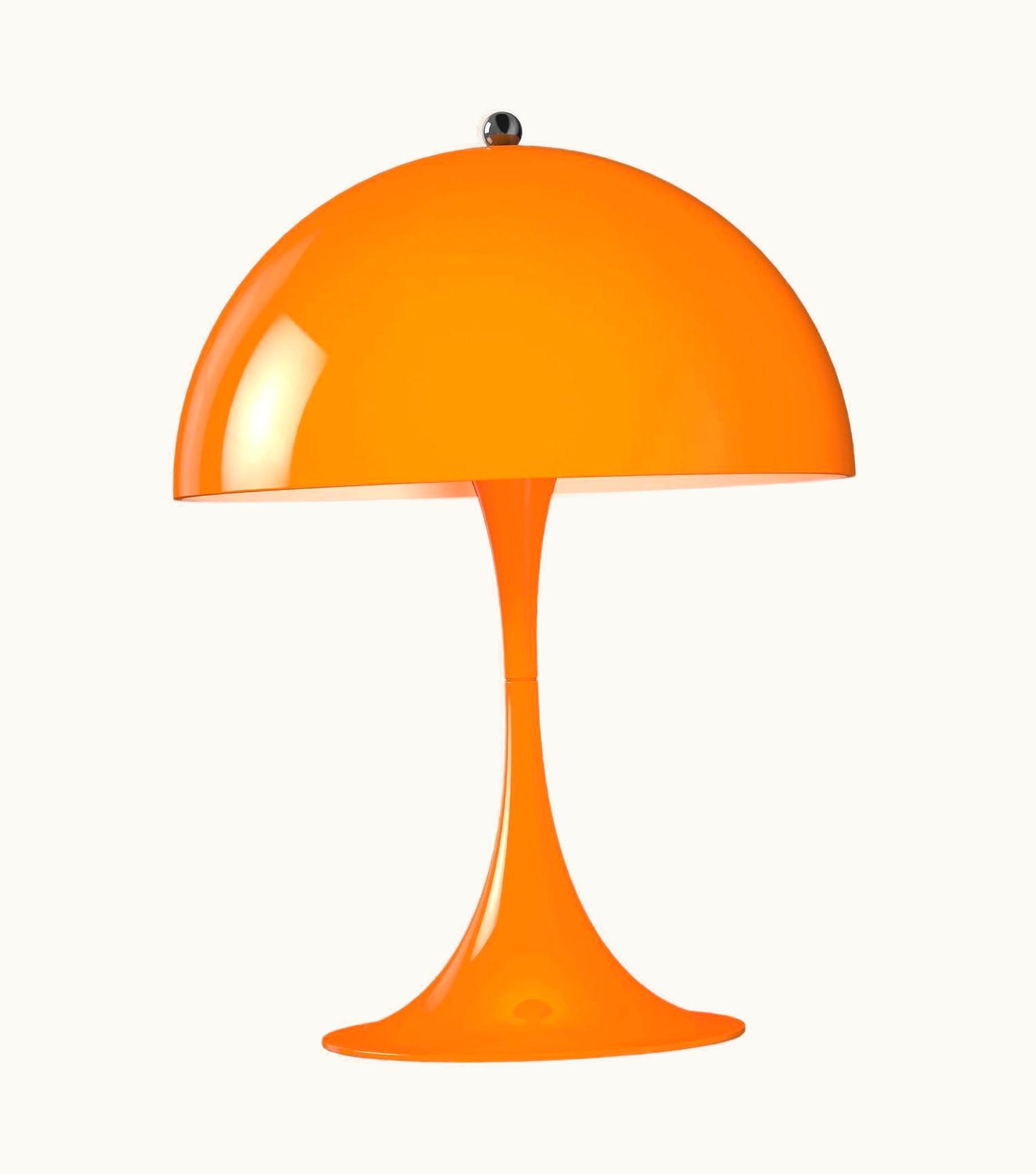 Verner Panton Verner Panton Louis Poulsen Panthella Mini Table Lamp In Orange By Verner Panton