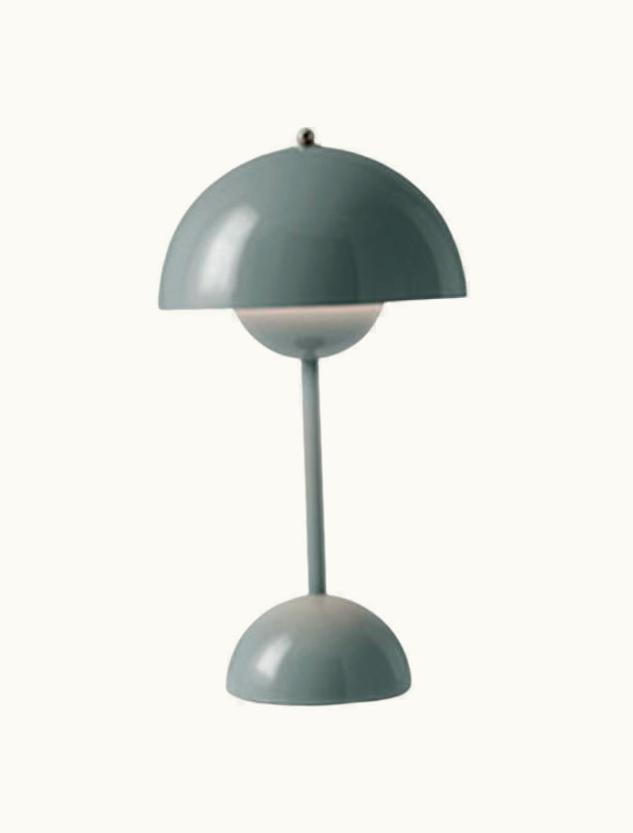 Verner Panton Verner Panton Flowerpot Vp9 Portable Stone Blue Table Lamp From Verner Panton
