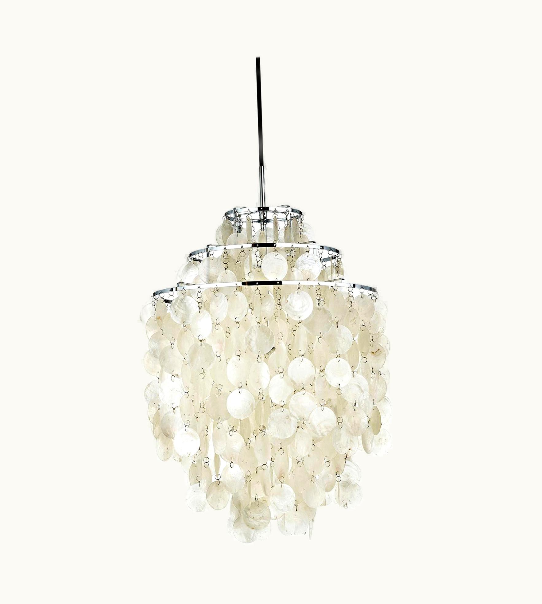 Verner Panton Verner Panton Fun 1DM Seashell Pendant Light By Verner Panton