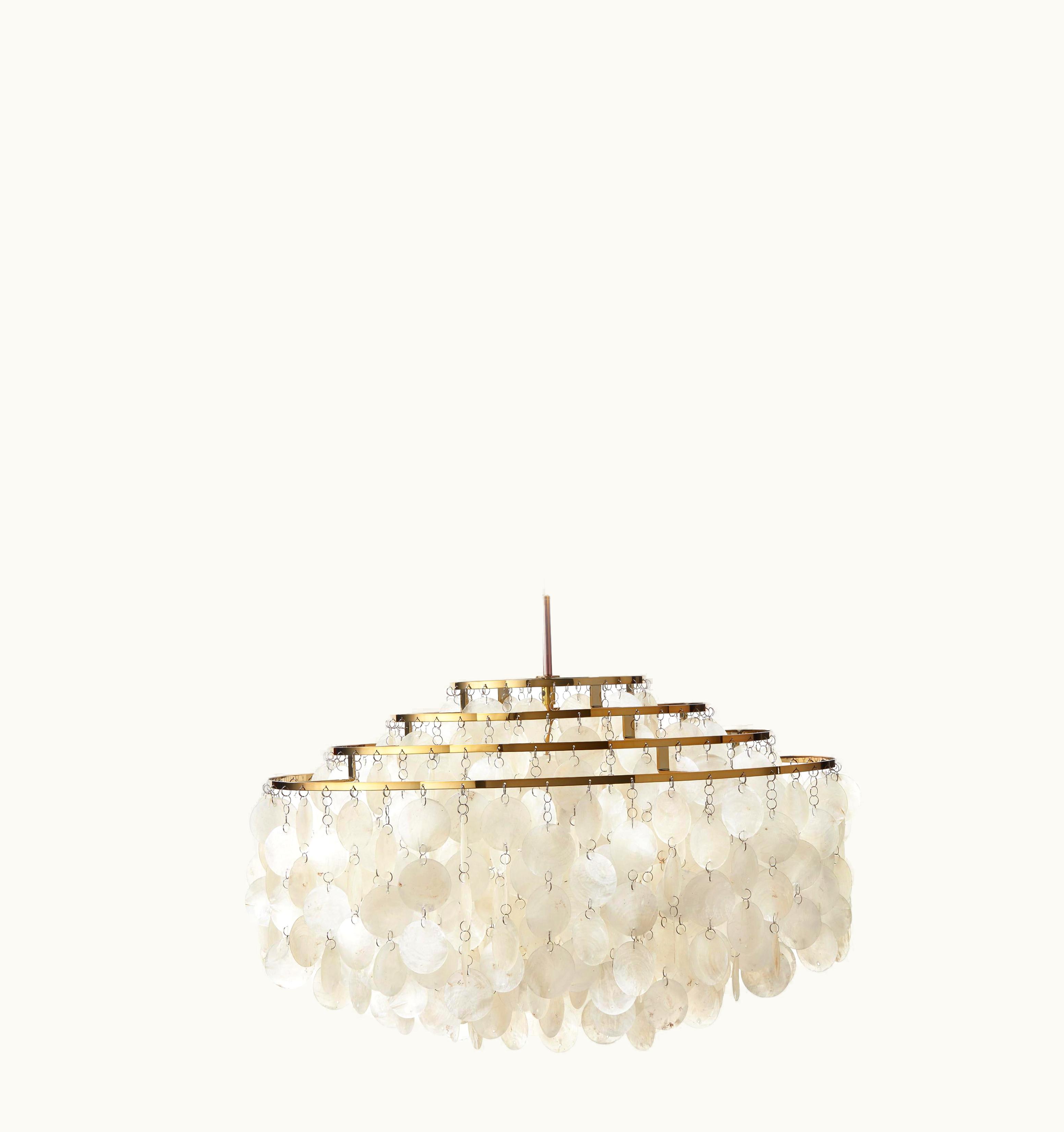 Verner Panton Verner Panton Fun 10DM Seashell Pendant With Brass Finish By Verner Panton Quickship