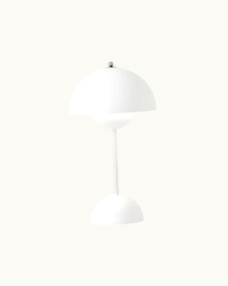 Verner Panton Verner Panton Flowerpot Vp9 Portable Matt White Table Lamp From Verner Panton
