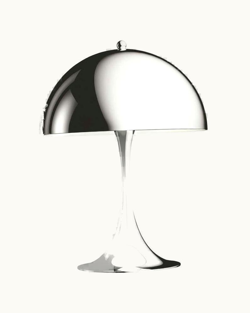 Verner Panton Verner Panton Louis Poulsen, MINI Steel Table Lamp By Verner Panton