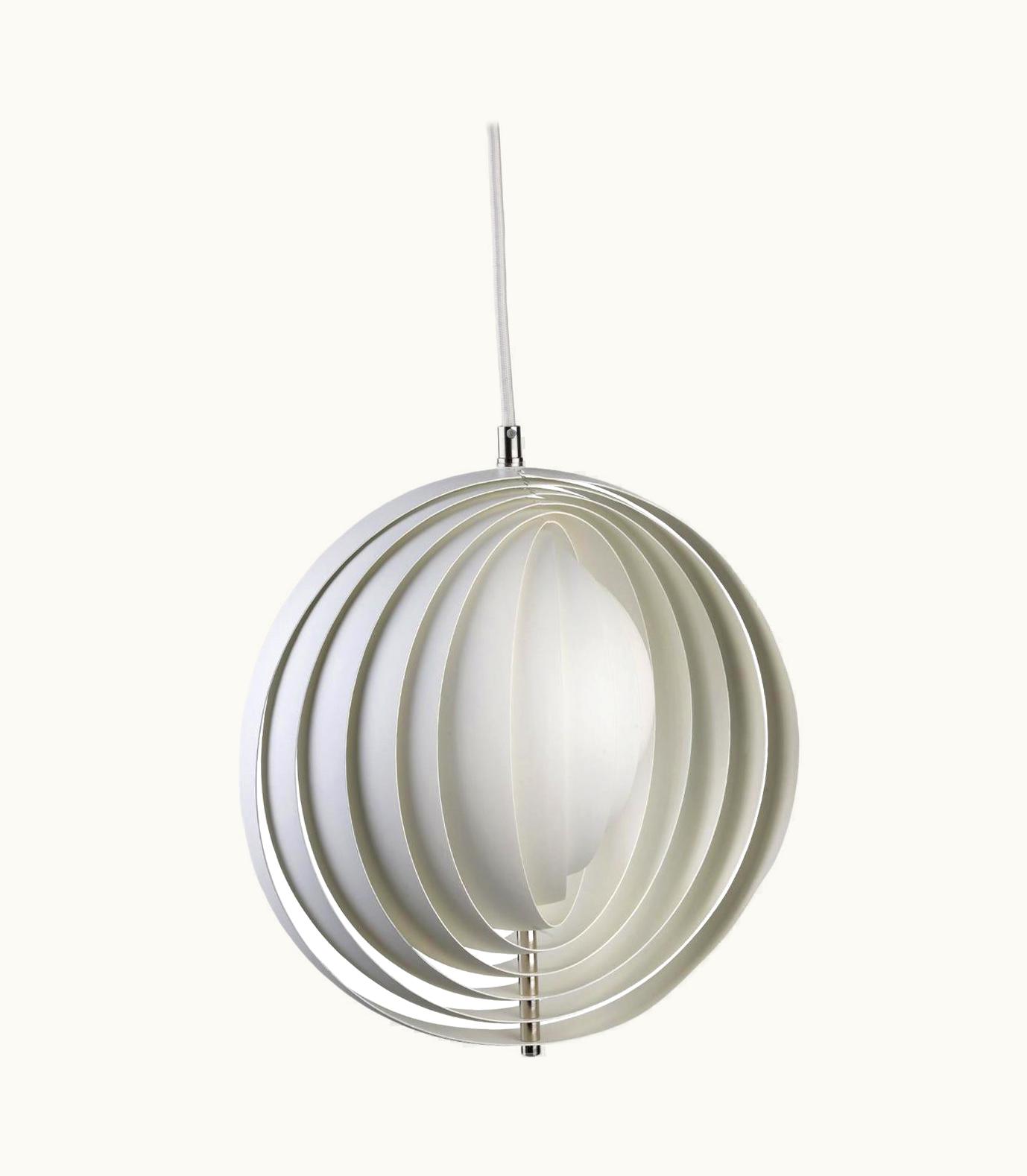 Verner Panton Verner Panton Moon Pendant Light In White By Verner Panton