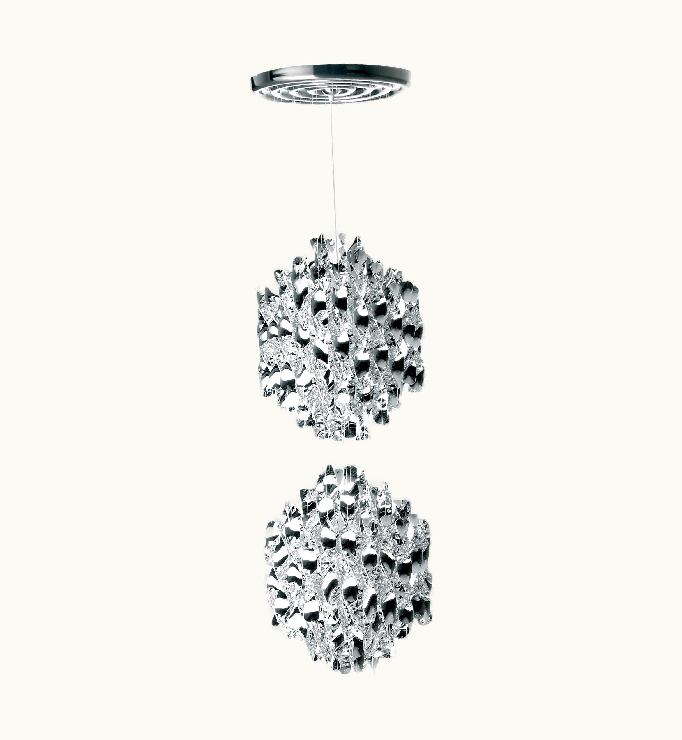Verner Panton Verner Panton Spiral SP2 Pendant Light In Chrome By Verner Panton