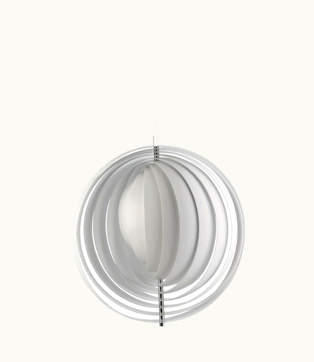 Verner Panton Verner Panton Moon Extra Large Pendant Light In White By Verner Panton