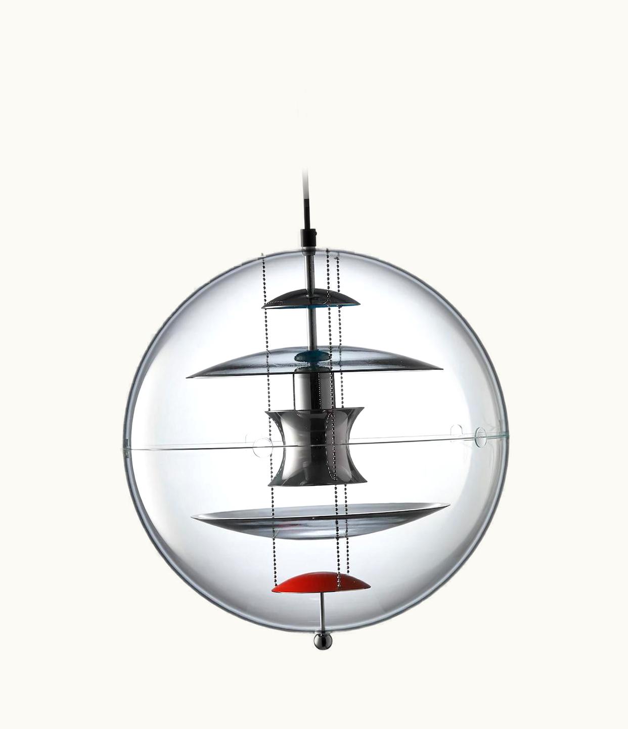 Verner Panton Verner Panton VP Globe Tinted Glass Pendant Light By Verner Panton