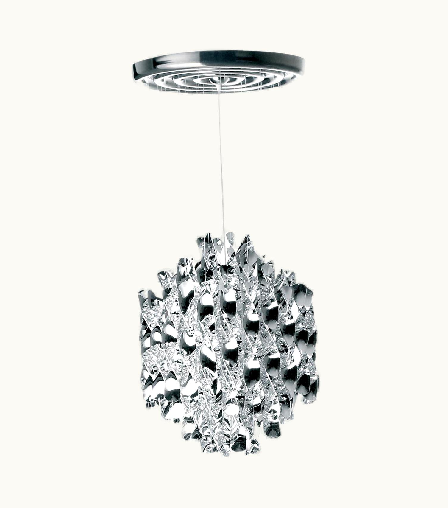 Verner Panton Verner Panton Spiral SP1 Pendant Light In Chrome By Verner Panton