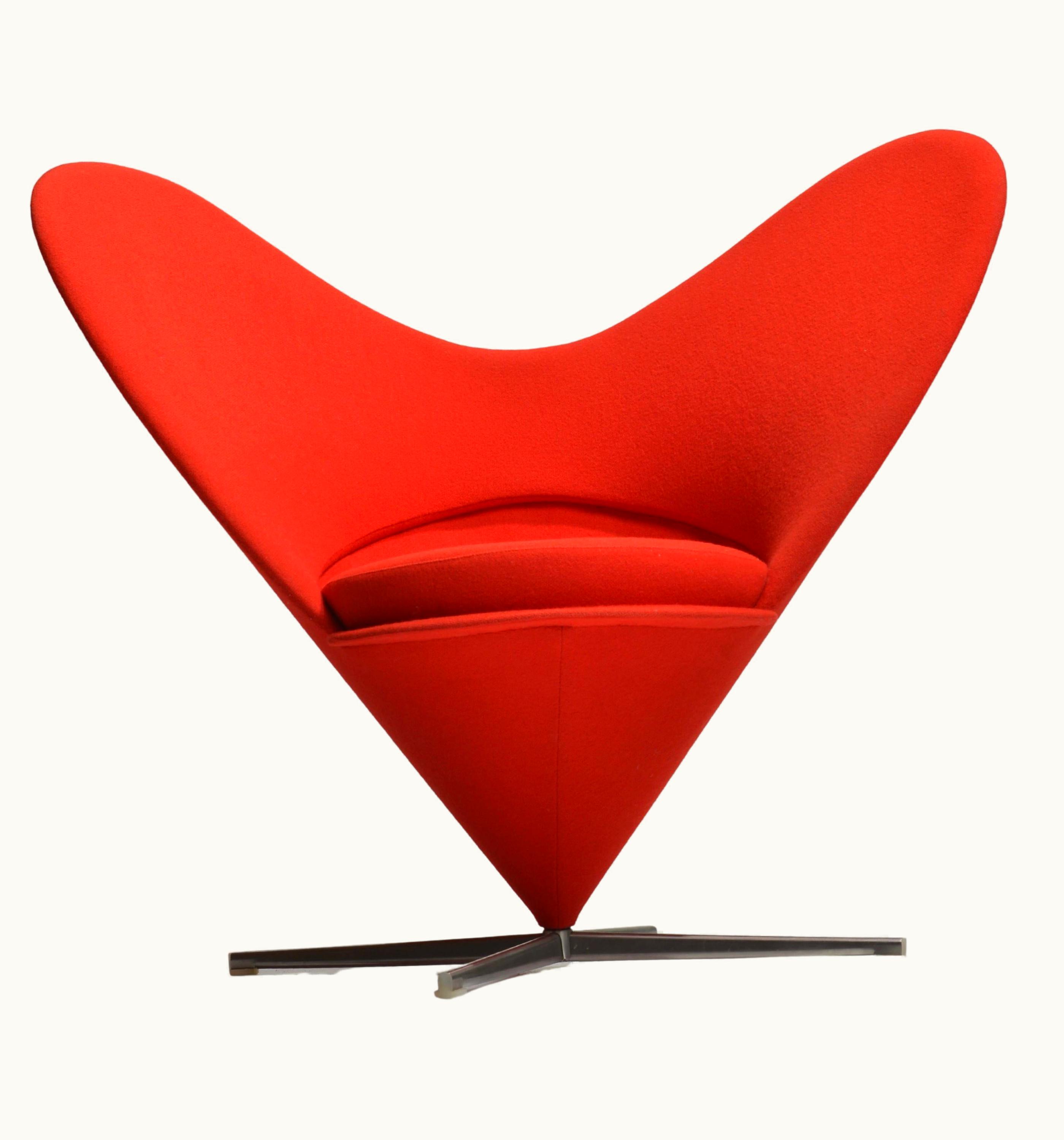 Verner Panton Verner Panton Cone Heart Chair For VItra, 2 In Stock