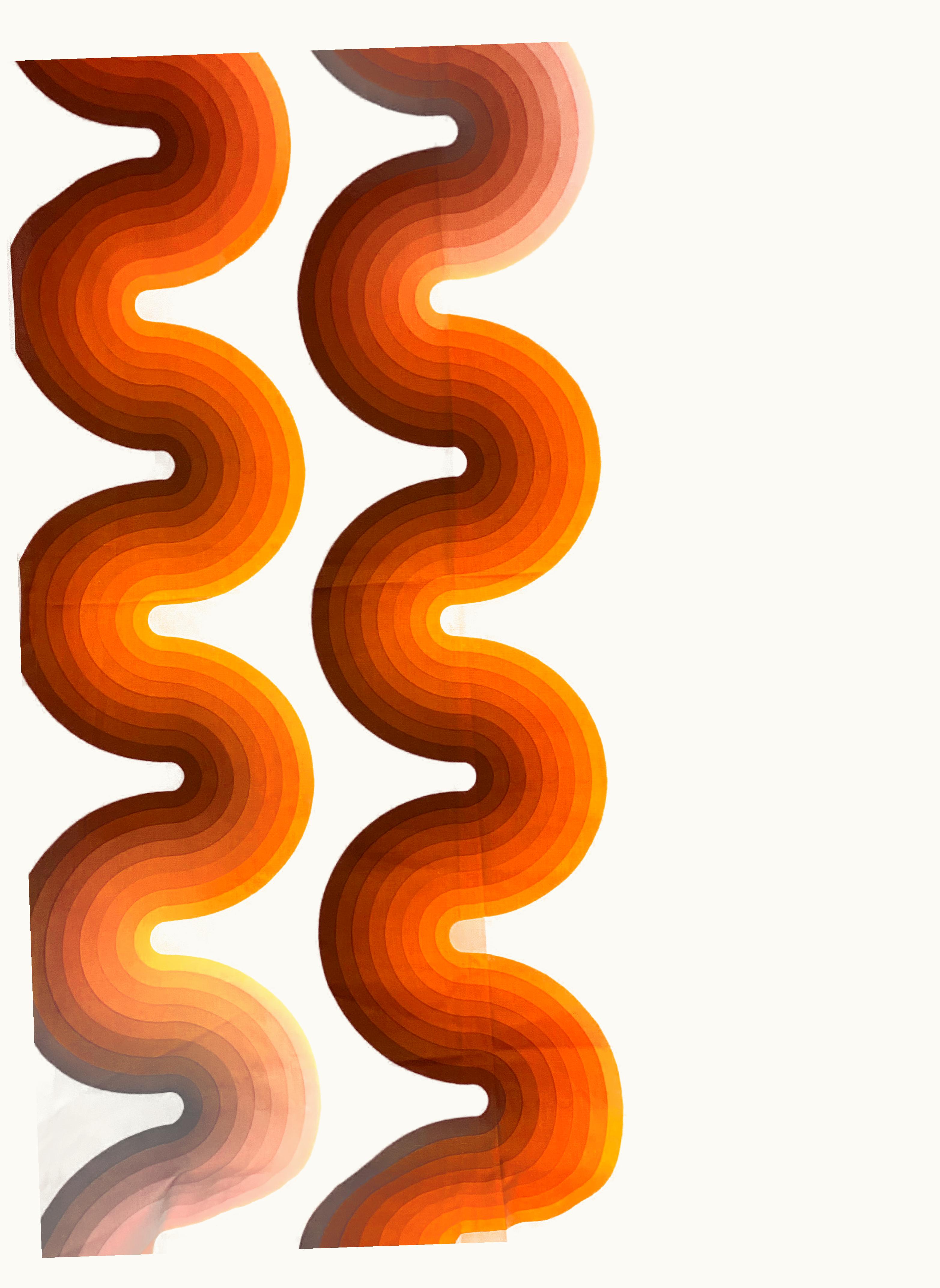 Verner Panton Verner Panton Two Vintage Textiles By Verner Panton, Spectrum Textile For Mira - X