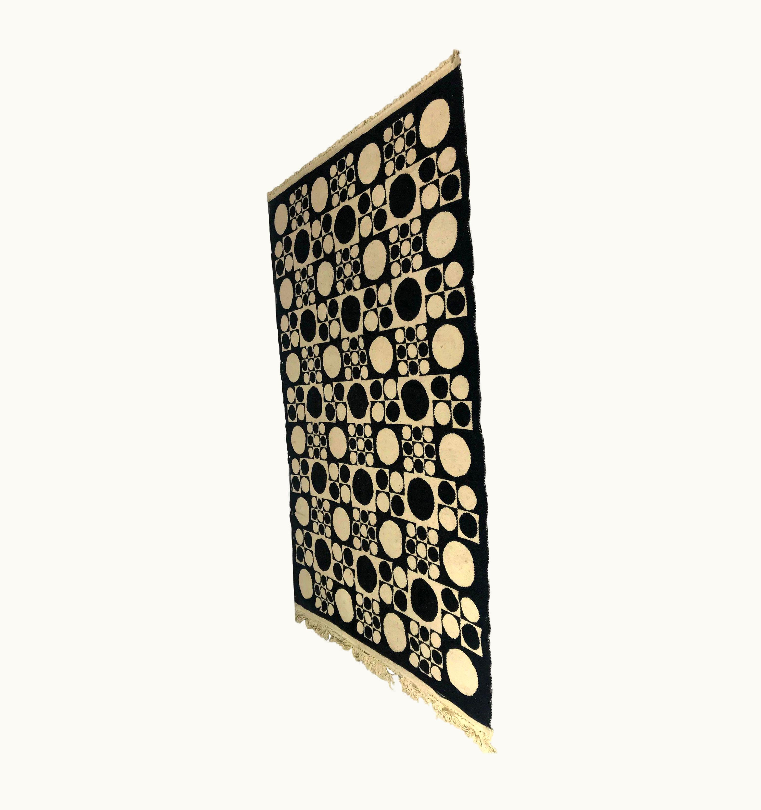 Verner Panton Verner Panton Pop Modernist Geometric Designed Rug Hanging By Verner Panton