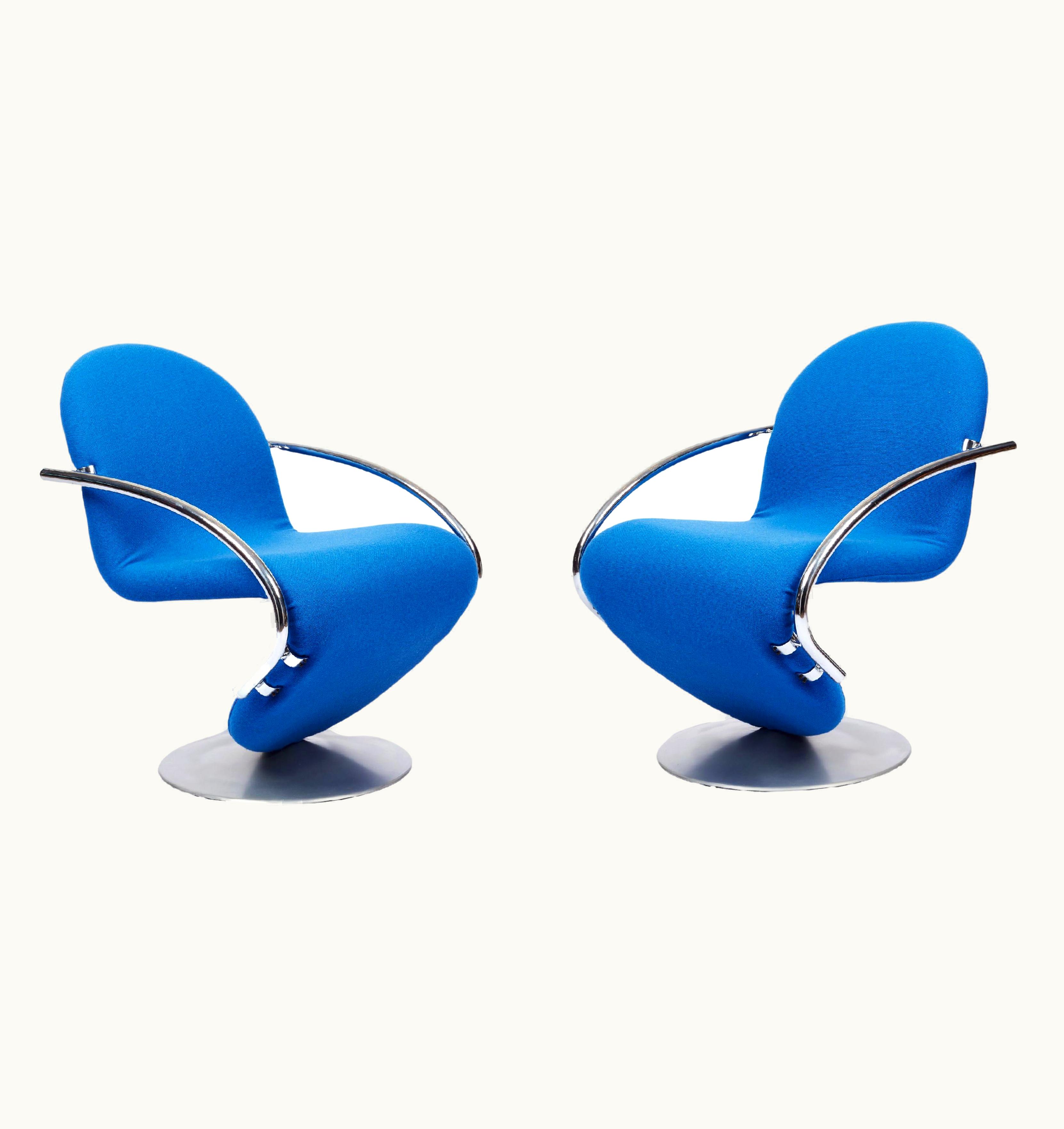 Verner Panton Verner Panton Pair Of Verner Panton System 1-2-3 Swivel Armchairs