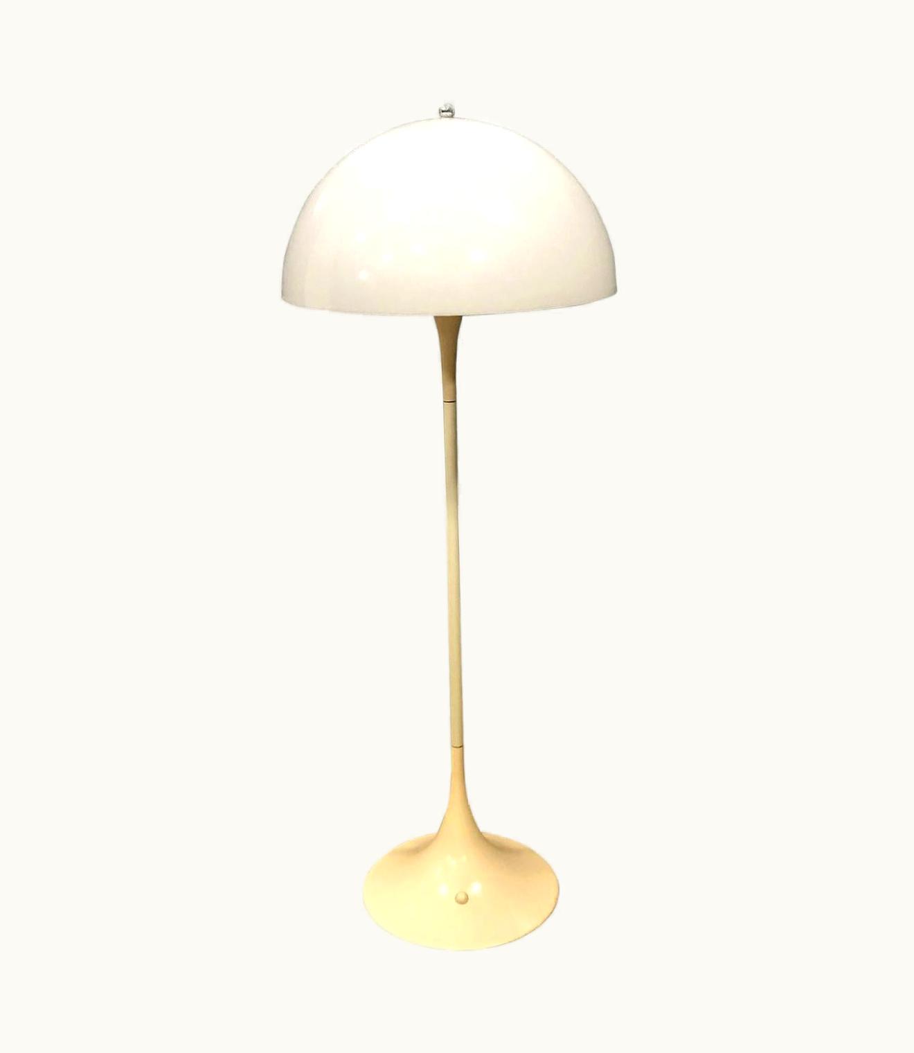Verner Panton Verner Panton 1971 Verner Panton For Louis Poulsen, Original, Early White Panthella Floor Lamp