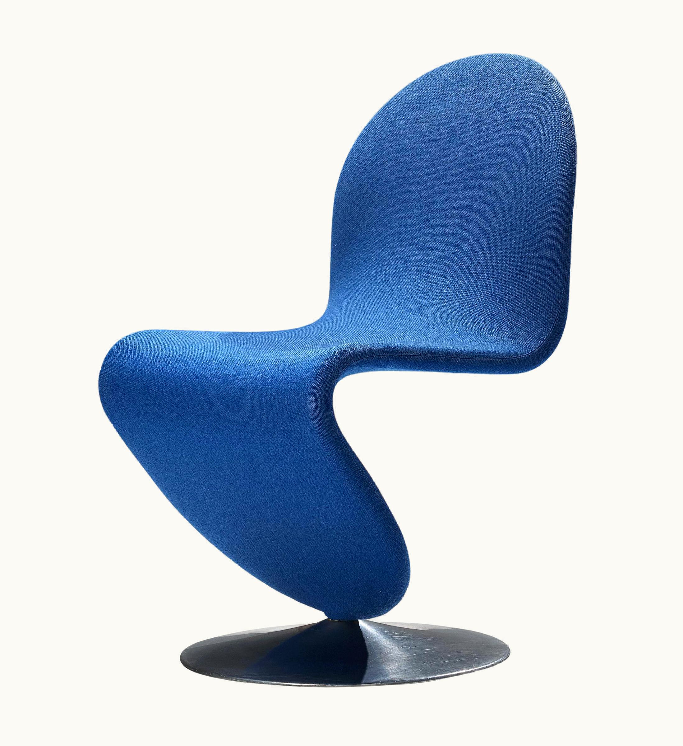 Verner Panton Verner Panton For Fritz Hansen 'Chair A' In Blue Upholstery