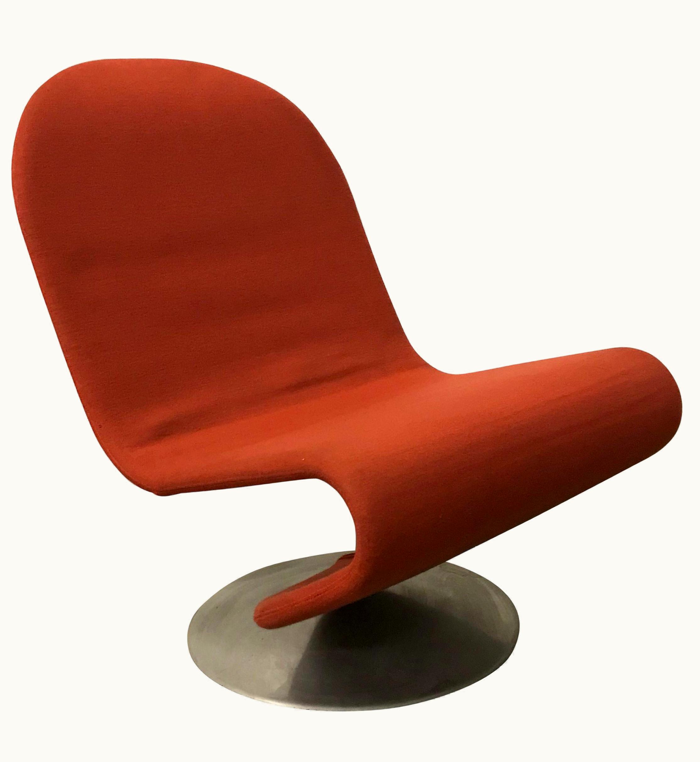 Verner Panton Verner Panton 1973, Verner Panton, 1-2-3 Serie Easy Chair In Original First Fabric