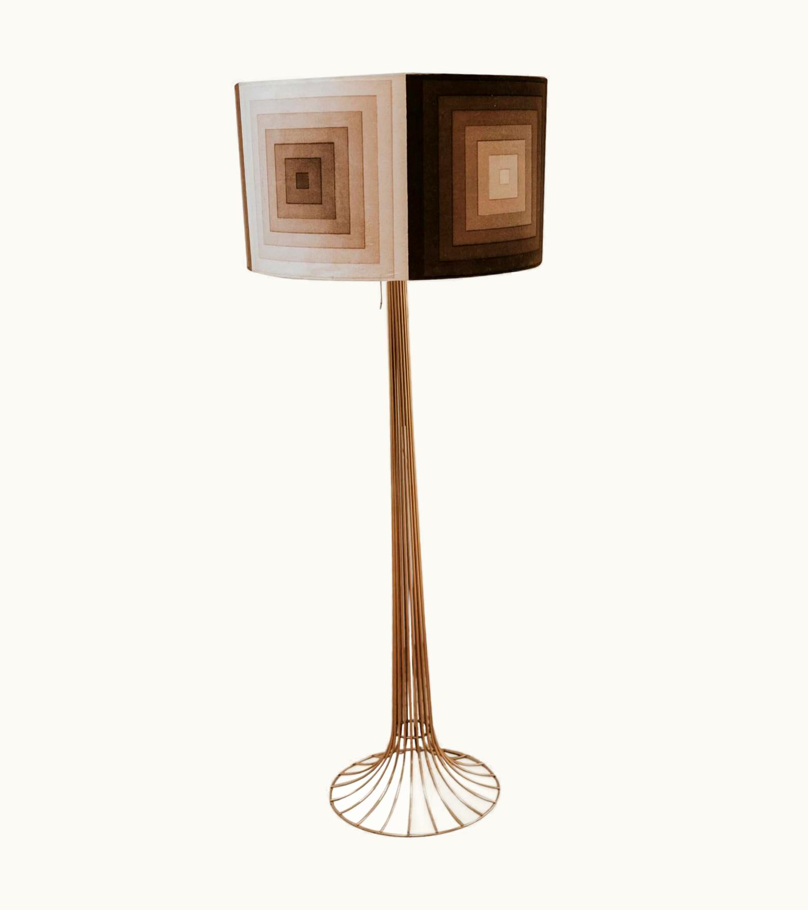 Verner Panton Verner Panton Large Floor Lamp With Verner Panton Mira X Fabric For Fritz Hansen