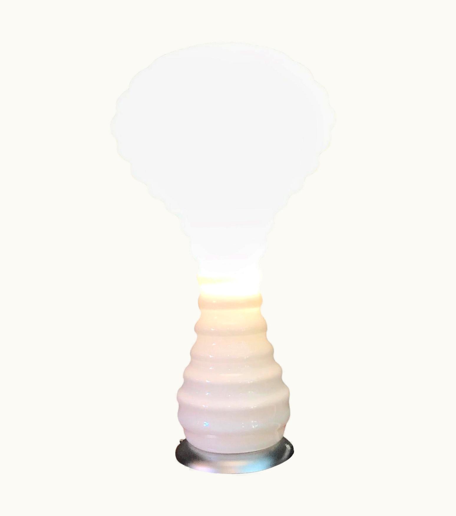 Verner Panton Verner Panton Stunning Verner Panton Table Lamp In Hand Blown Opaline Glass For Holmgaard