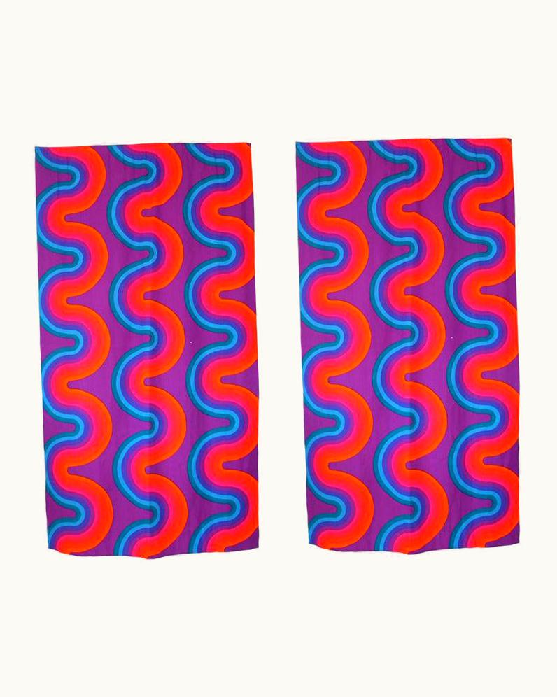 Verner Panton Verner Panton Pair Of Original Curtain Panels For Mira-X