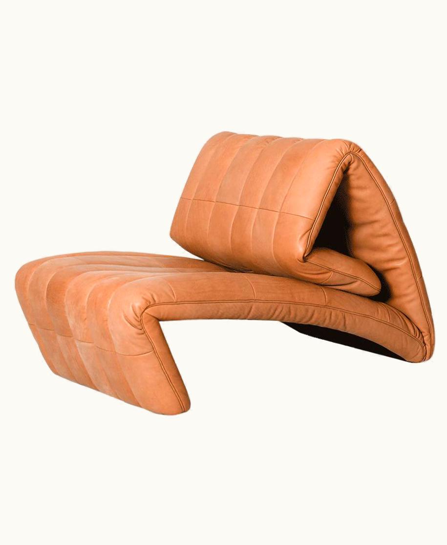 Stefan Heiliger De Sede DS-266 Adjustable Recliner In Natural Wot Upholstery By Stefan Heiliger