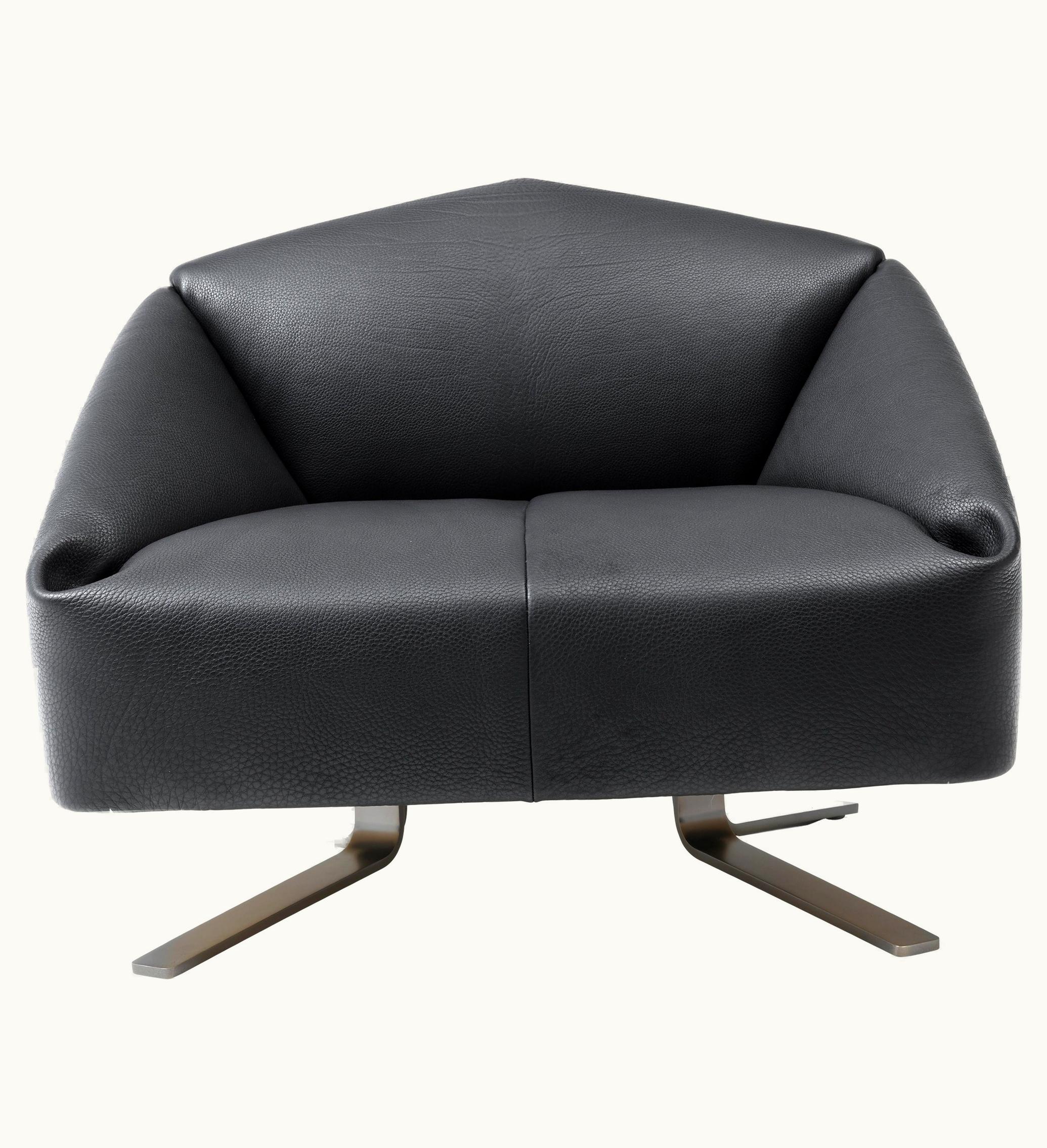 Alfredo Häberli Alfredo Häberli De Sede Wide Leather Folds Armchair By Alfredo Häberli