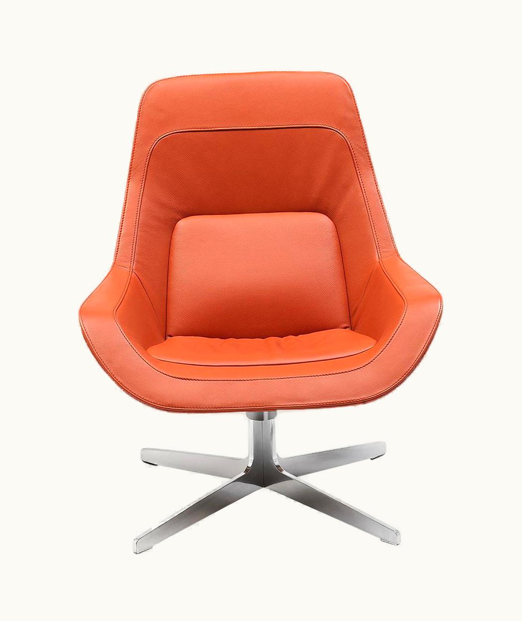 Werner Aisslinger De Sede DS-144 Armchair In Maine Orange Upholstery By Werner Aisslinger