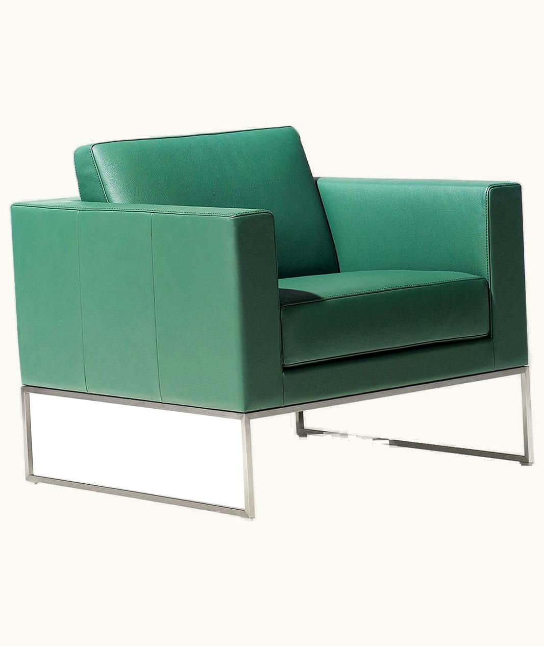 De Sede De Sede DS-160 Armchair In Turquoise Leather Upholstery By De Sede Design Team