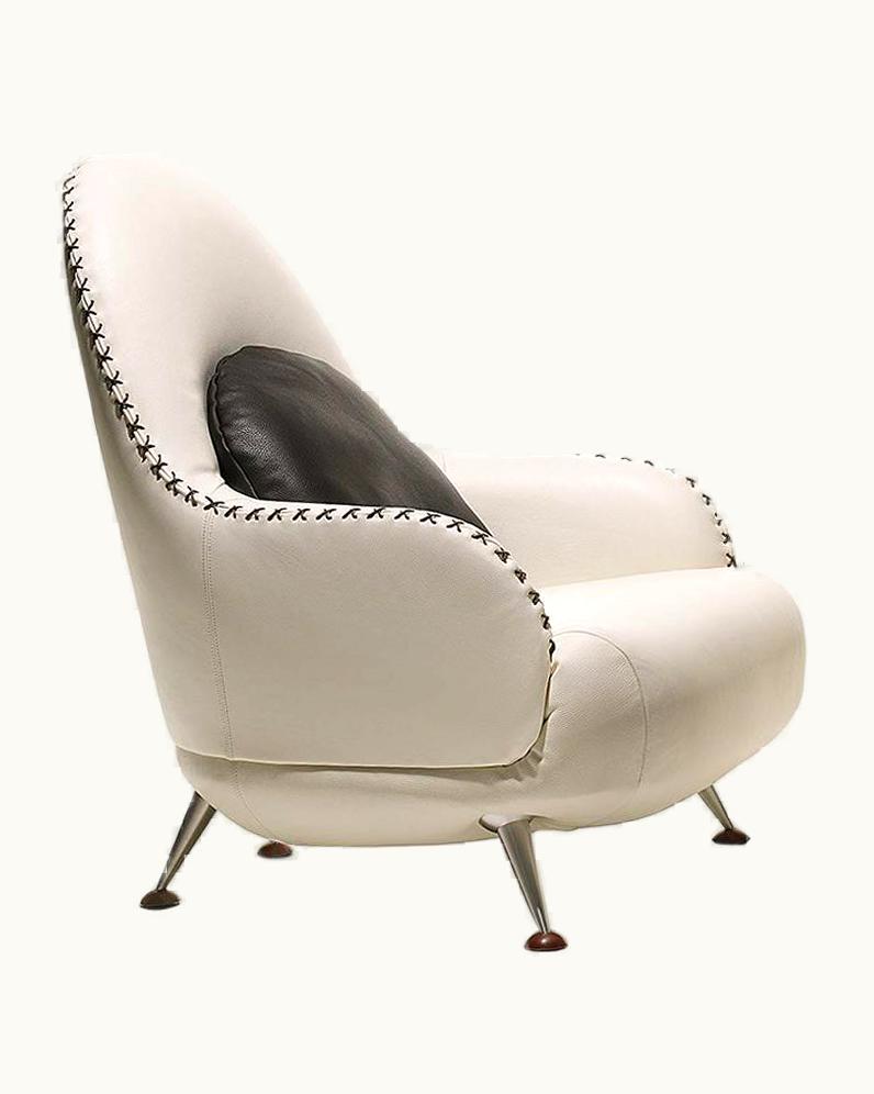 Mathias Hoffmann De Sede DS-102 Armchair In Snow Upholstery By Mathias Hoffmann