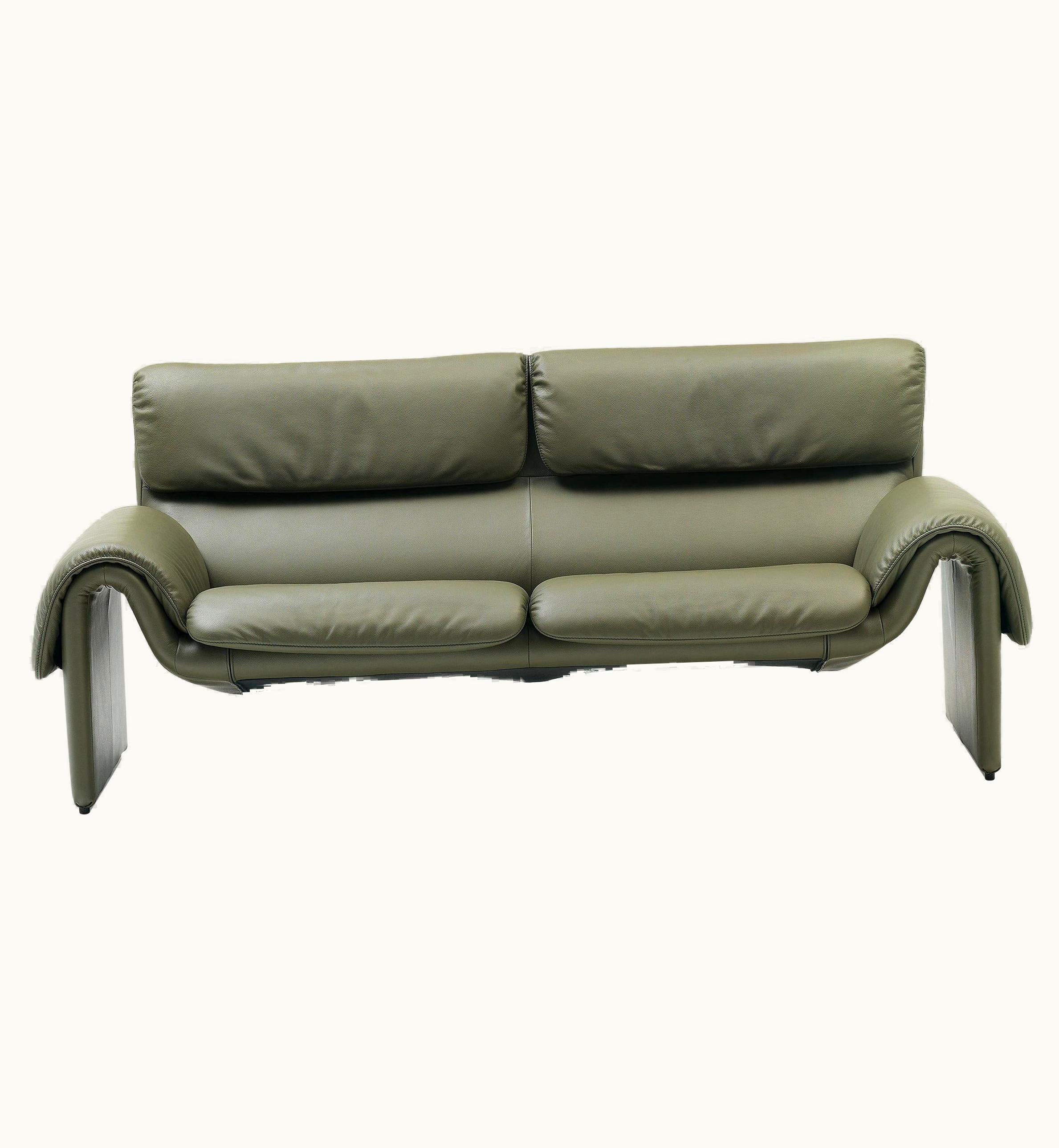 De Sede De Sede Ds-2011 Two-Seat Sofa In Jade Upholstery By De Sede Design Team