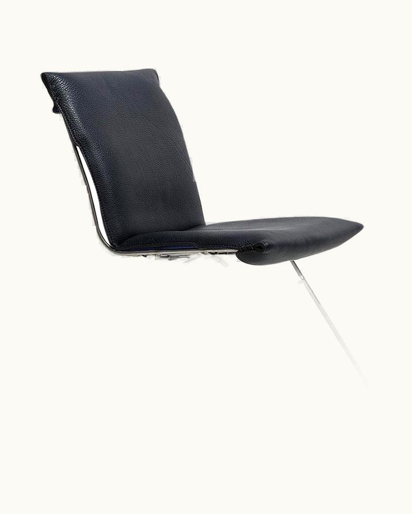 De Sede De Sede DS 515 Chair In Black Upholstery With Chrome Base By Greutmann Bolzern