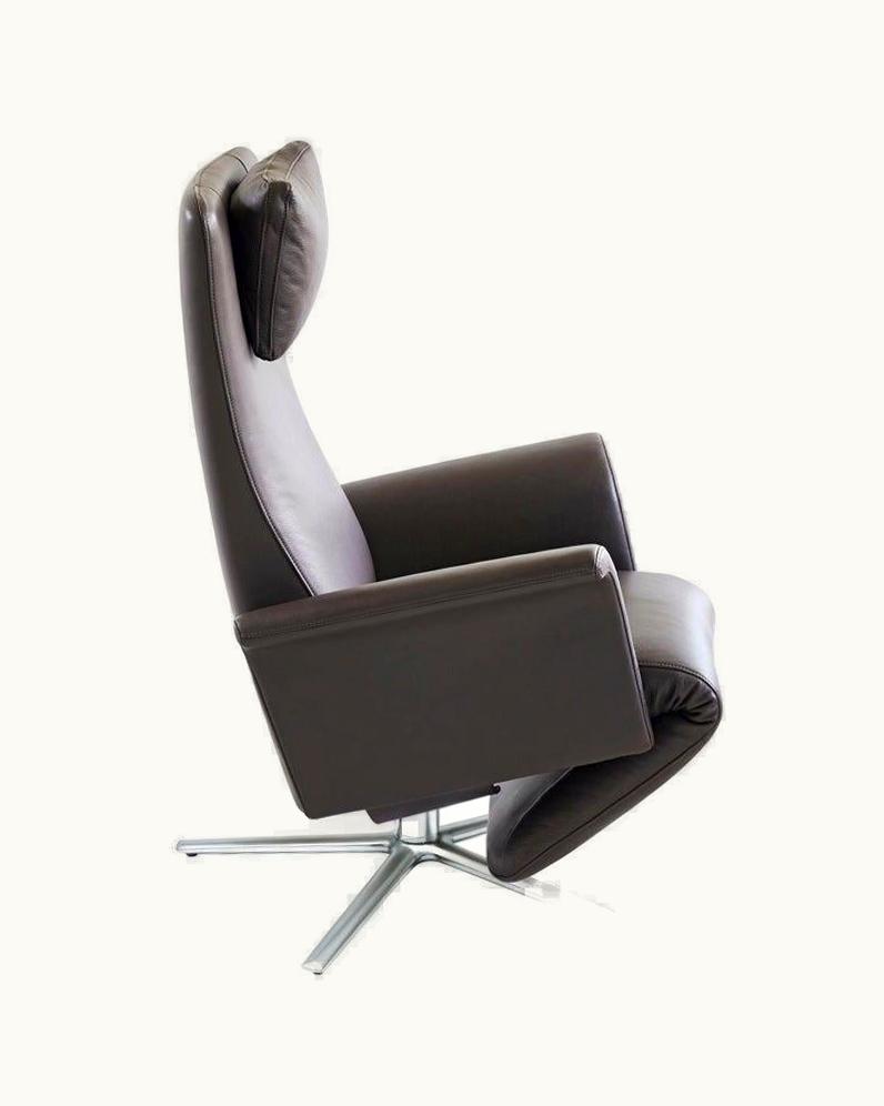 Georg Appeltshauser Georg Appeltshauser Filou Adjustable Reclining Leather Easy Lounge Chair By FSM
