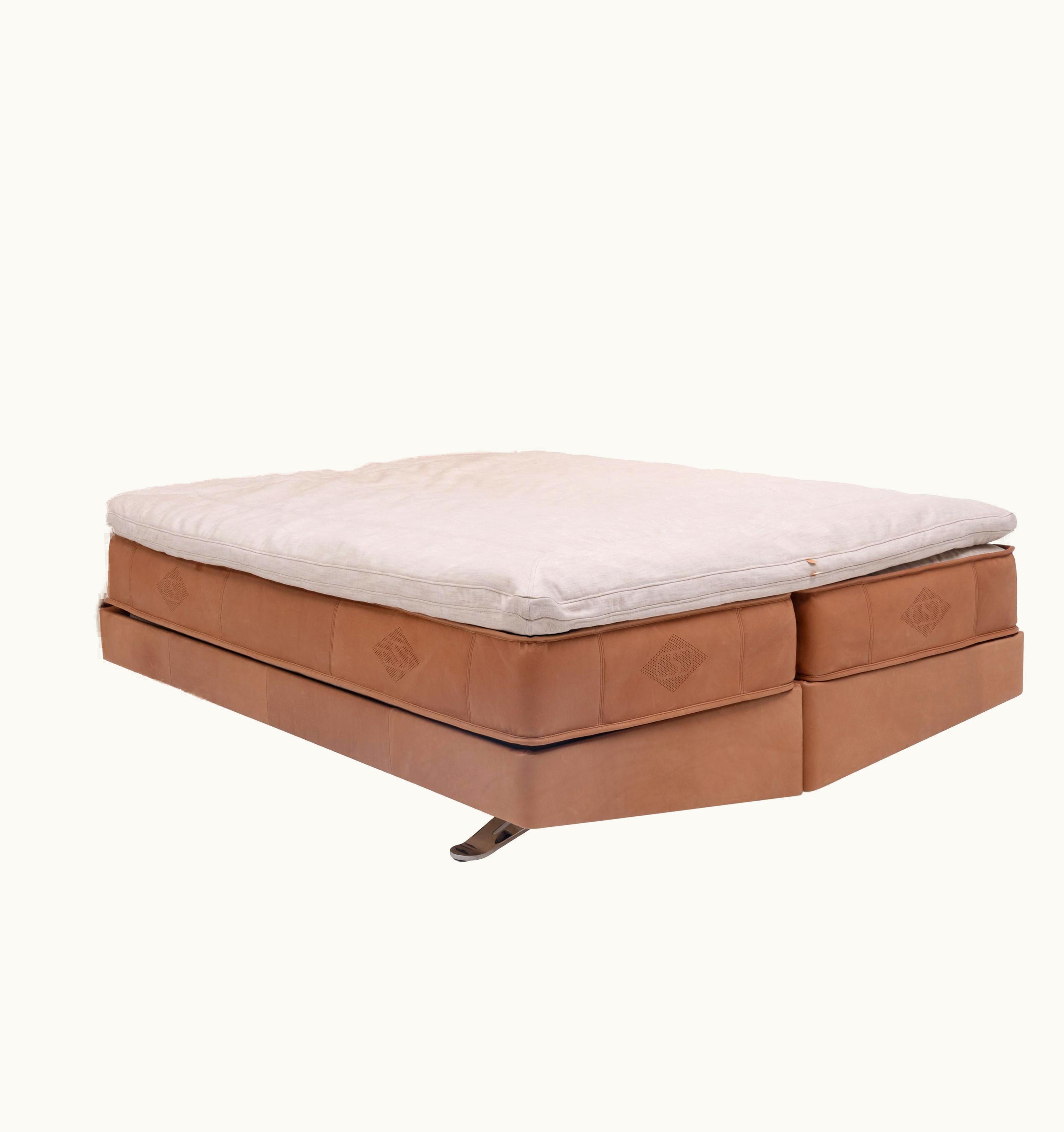 De Sede De Sede DS-1151/1152 Handstitched Leather Bed Frame And Headboard By De Sede