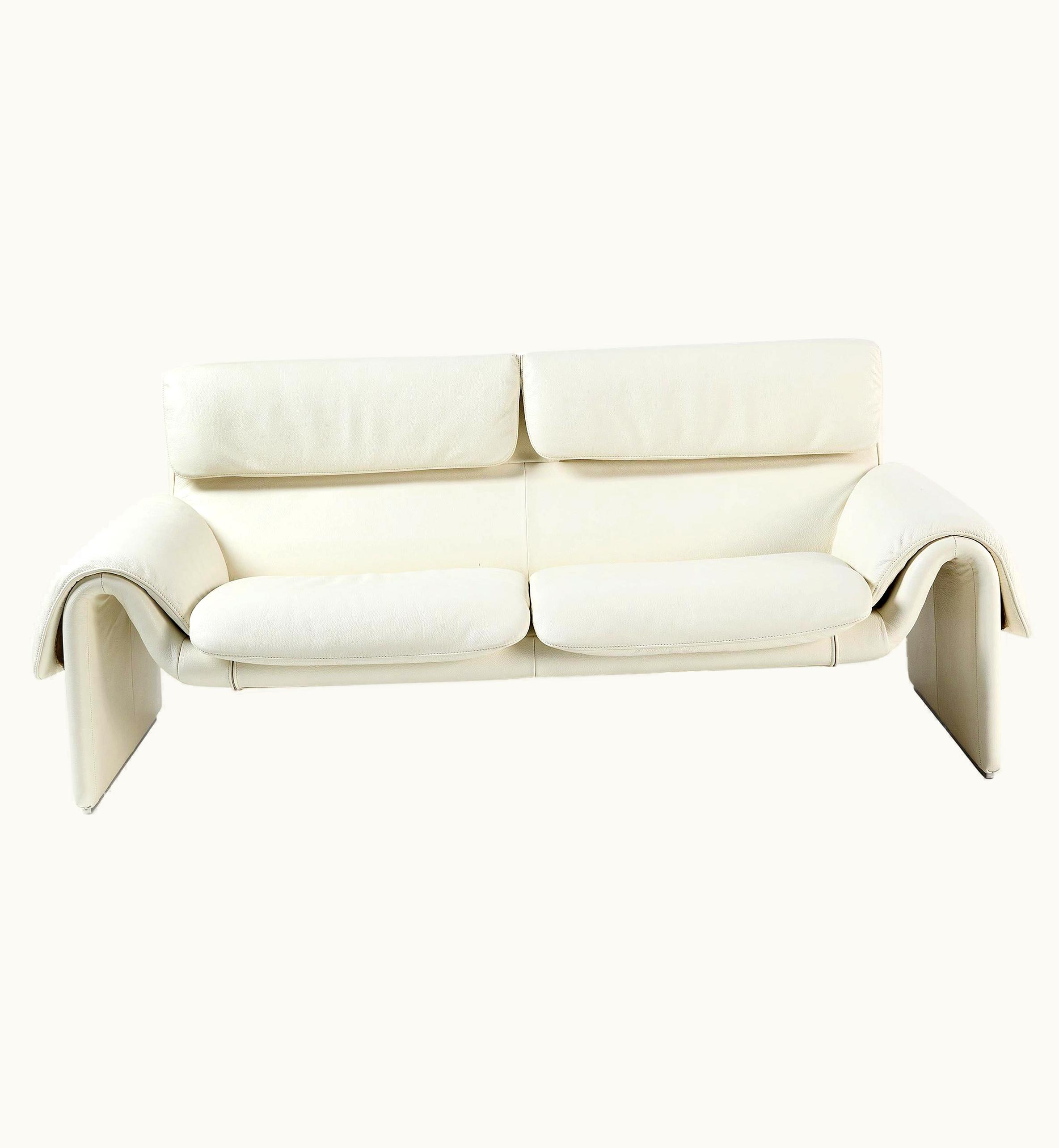 De Sede De Sede DS-2011 Two-Seater Sofa In Snow Upholstery By De Sede Design Team