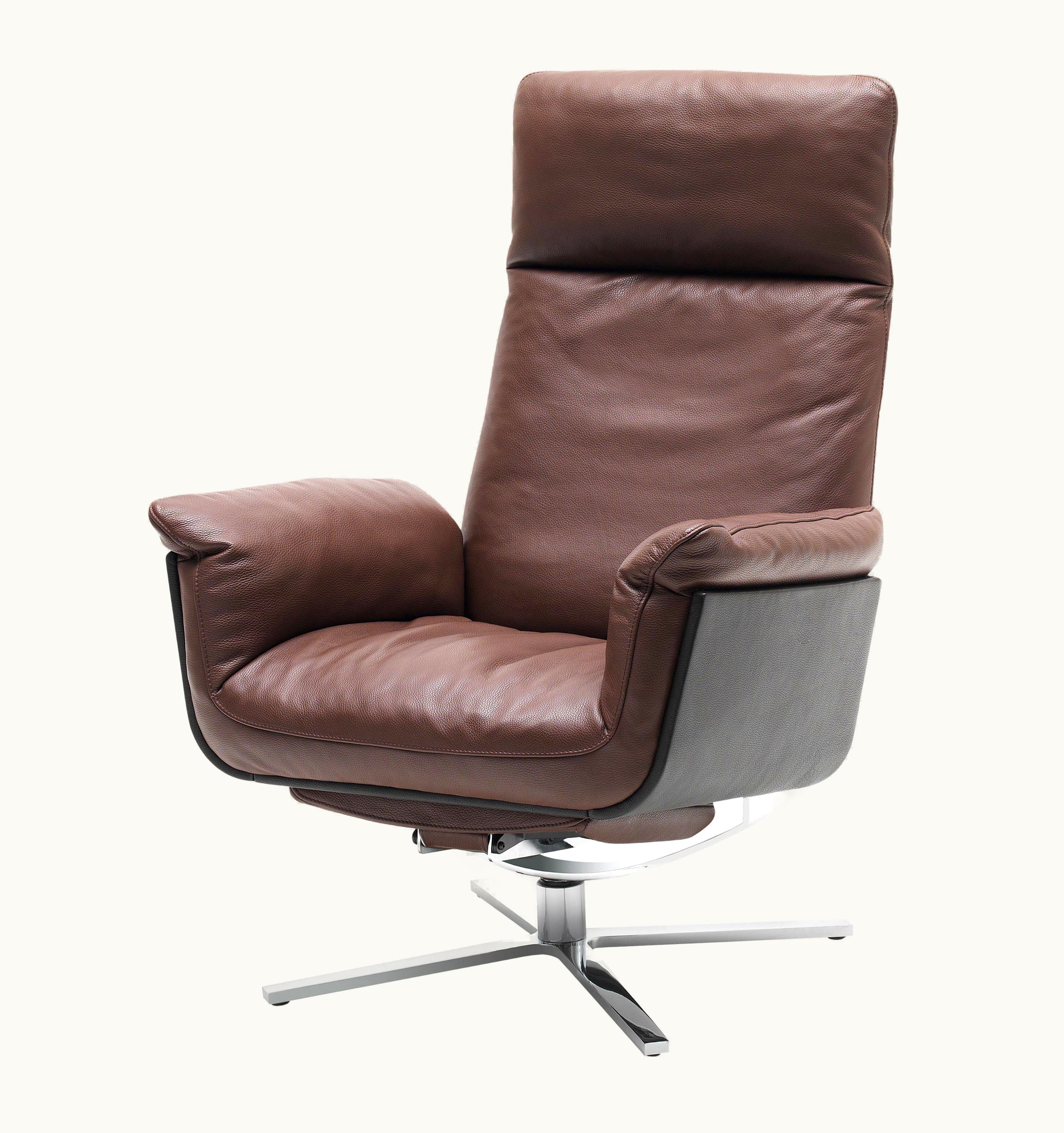 Georg Appeltshauser Shelby Adjustable Swivel Leather Armchair By FSM