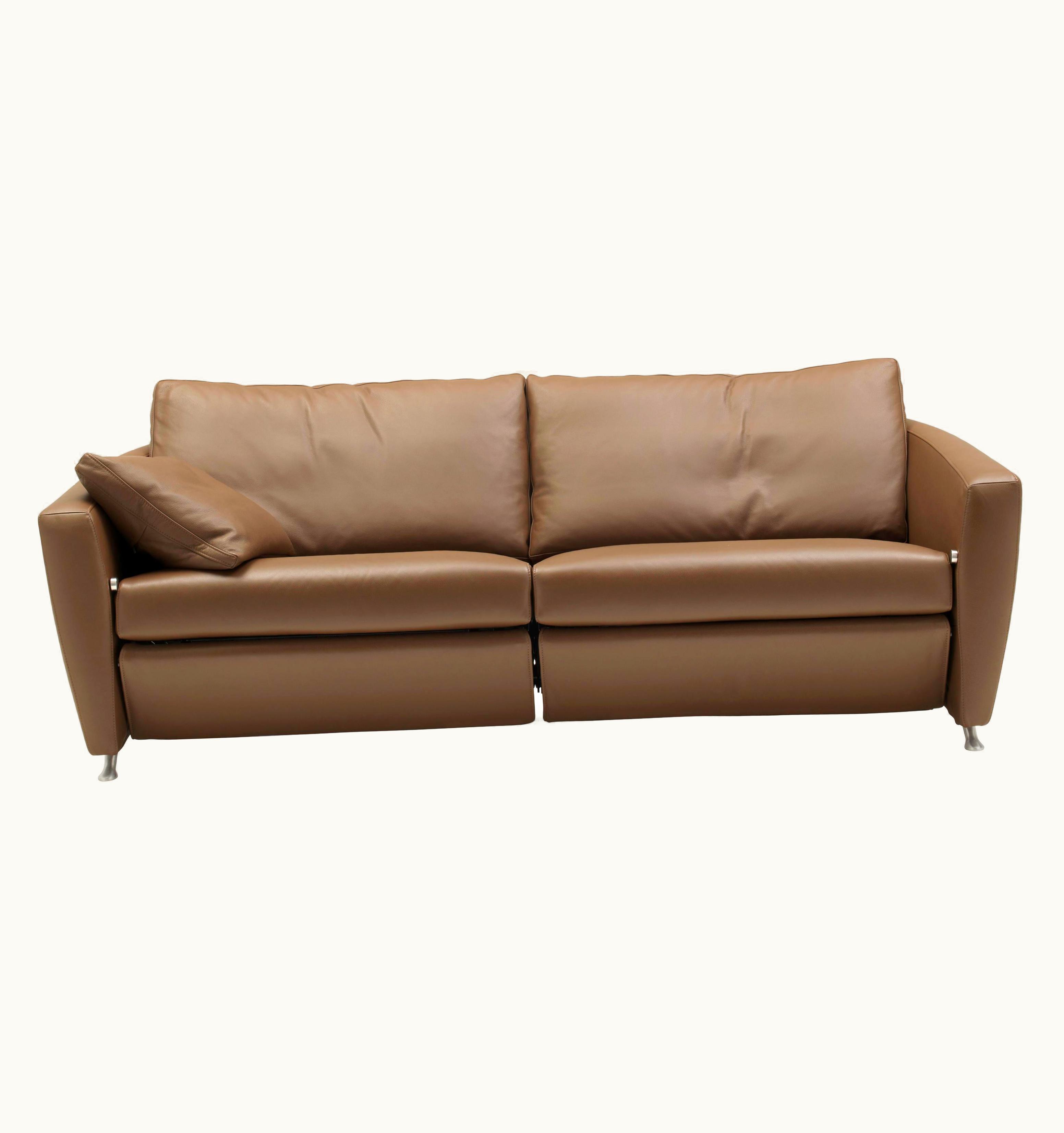Georg Appeltshauser Sesam Adjustable Reclining Leather Sofa By FSM