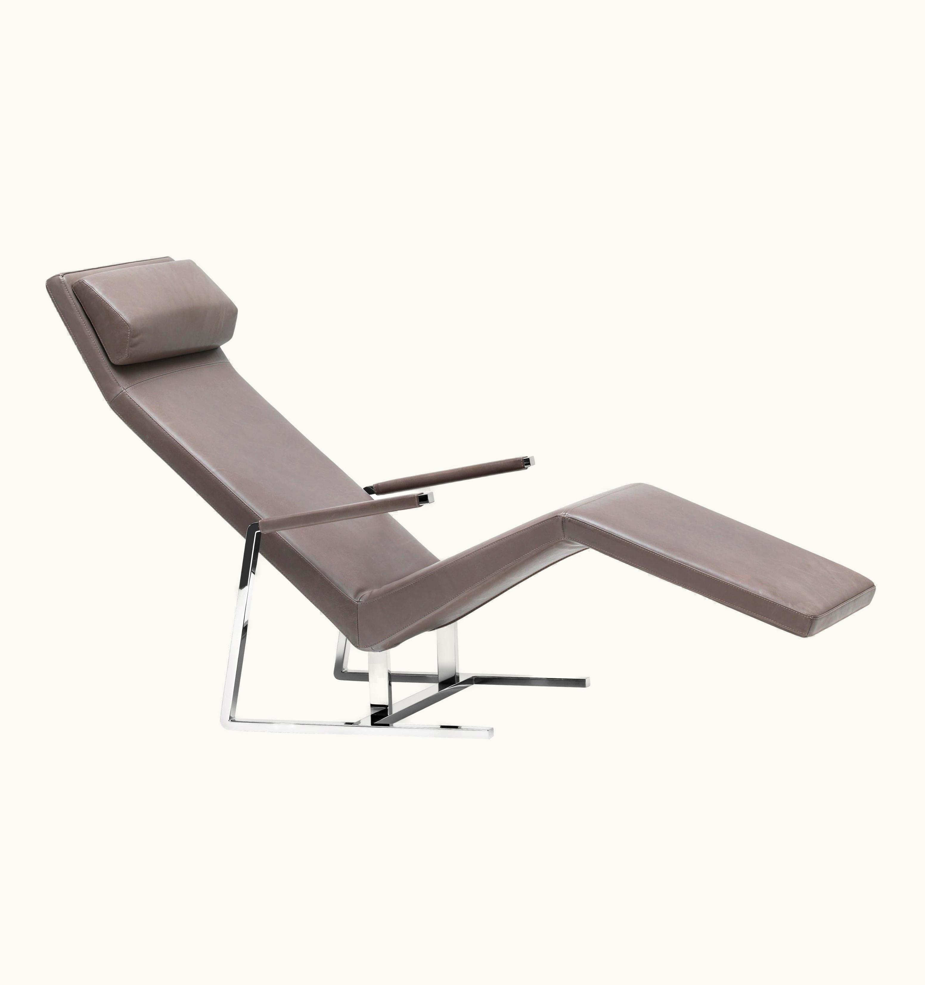 Christophe Marchand De Sede Smooth Leather Longue Chair By Christophe Marchand