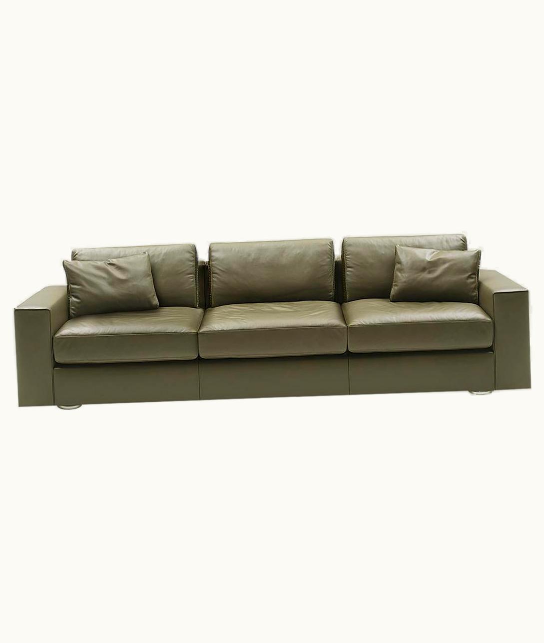 Gordon Guillaumier De Sede Ds-247 Three-Seat Sofa In Olive Upholstery By Gordon Guillaumier