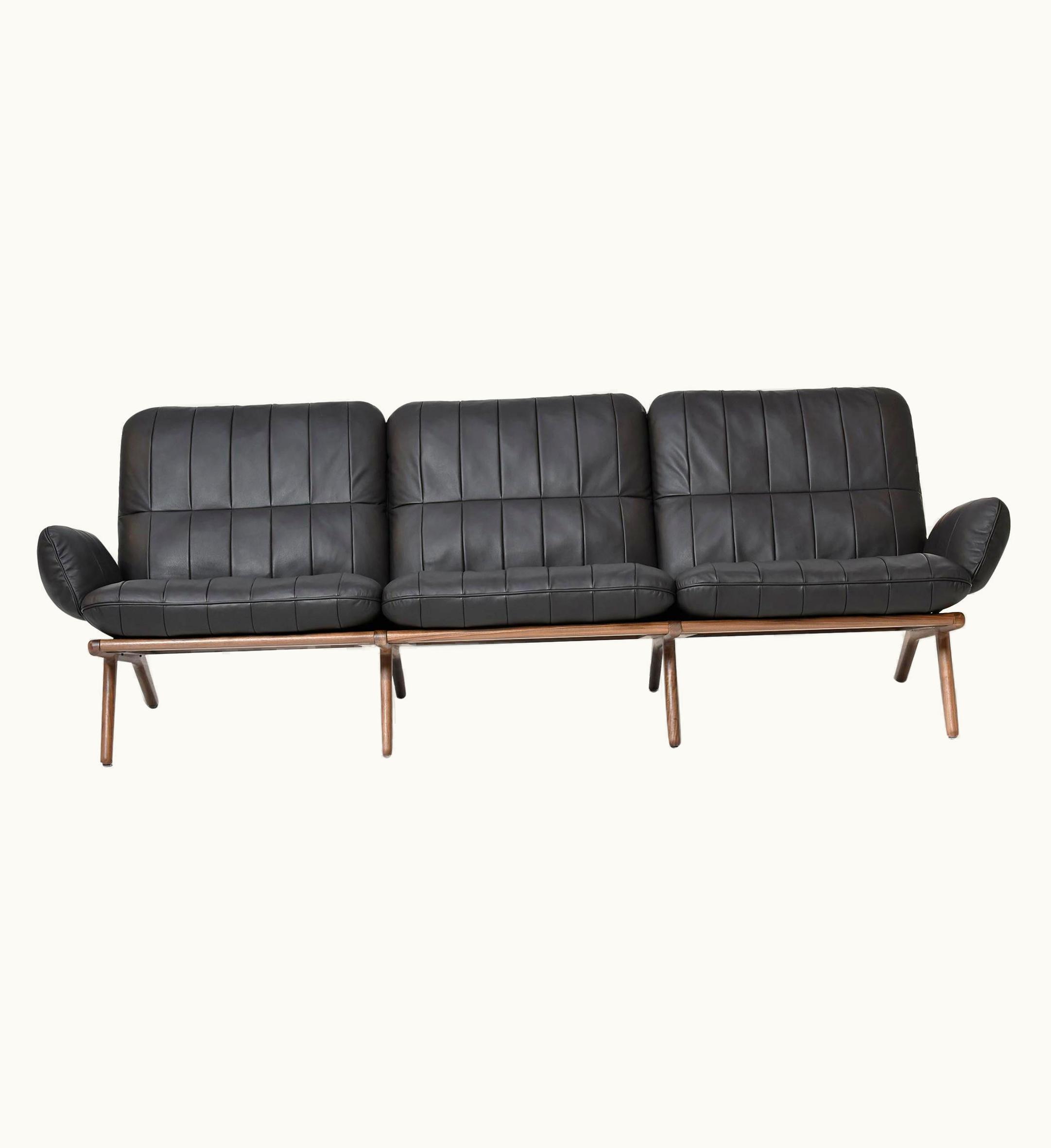 De Sede De Sede DS 531 Three-Seat Sofa In Black Upholstery By De Sede Design-Team