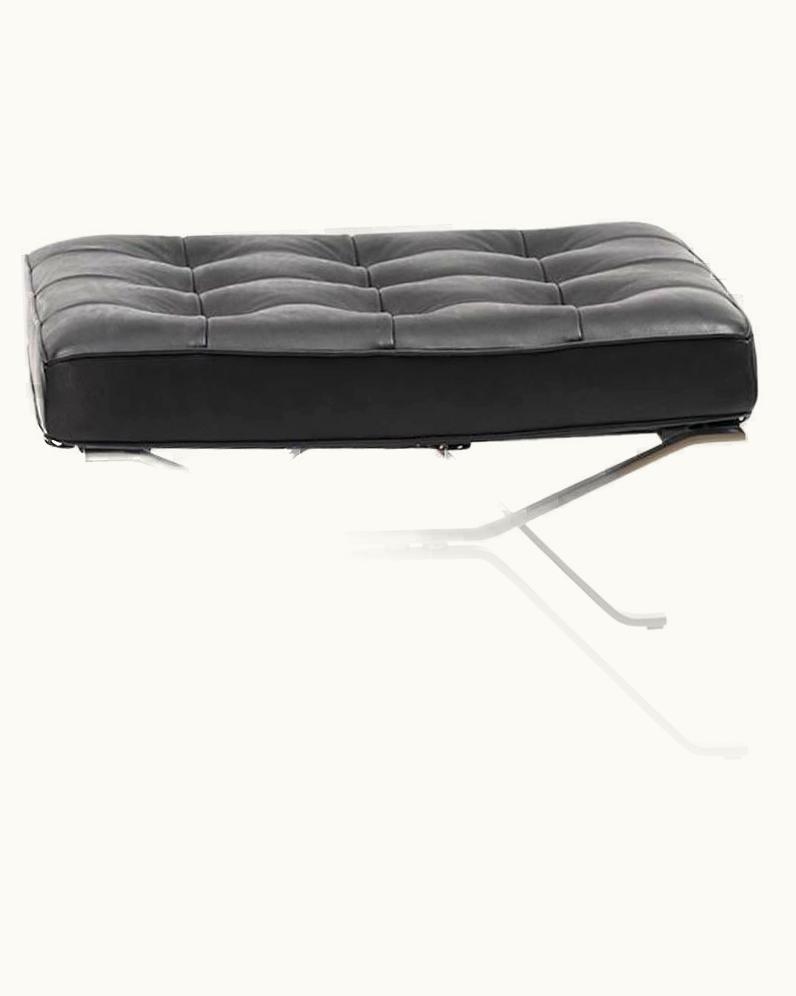 Robert Haussmann Robert Haussmann De Sede RH-301 Ottoman In Black Upholstery By Robert Haussmann