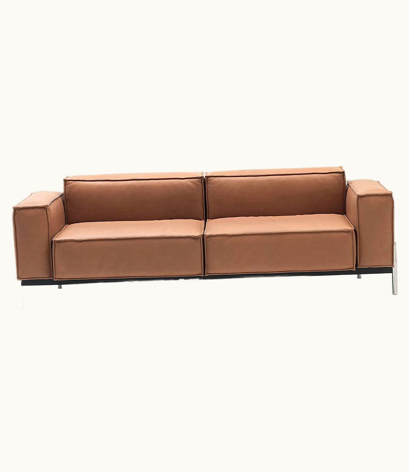 Stephan Huààrlemann De Sede DS-21 Two-Seat Sofa In Nougat Upholstery By Stephan Hürlemann