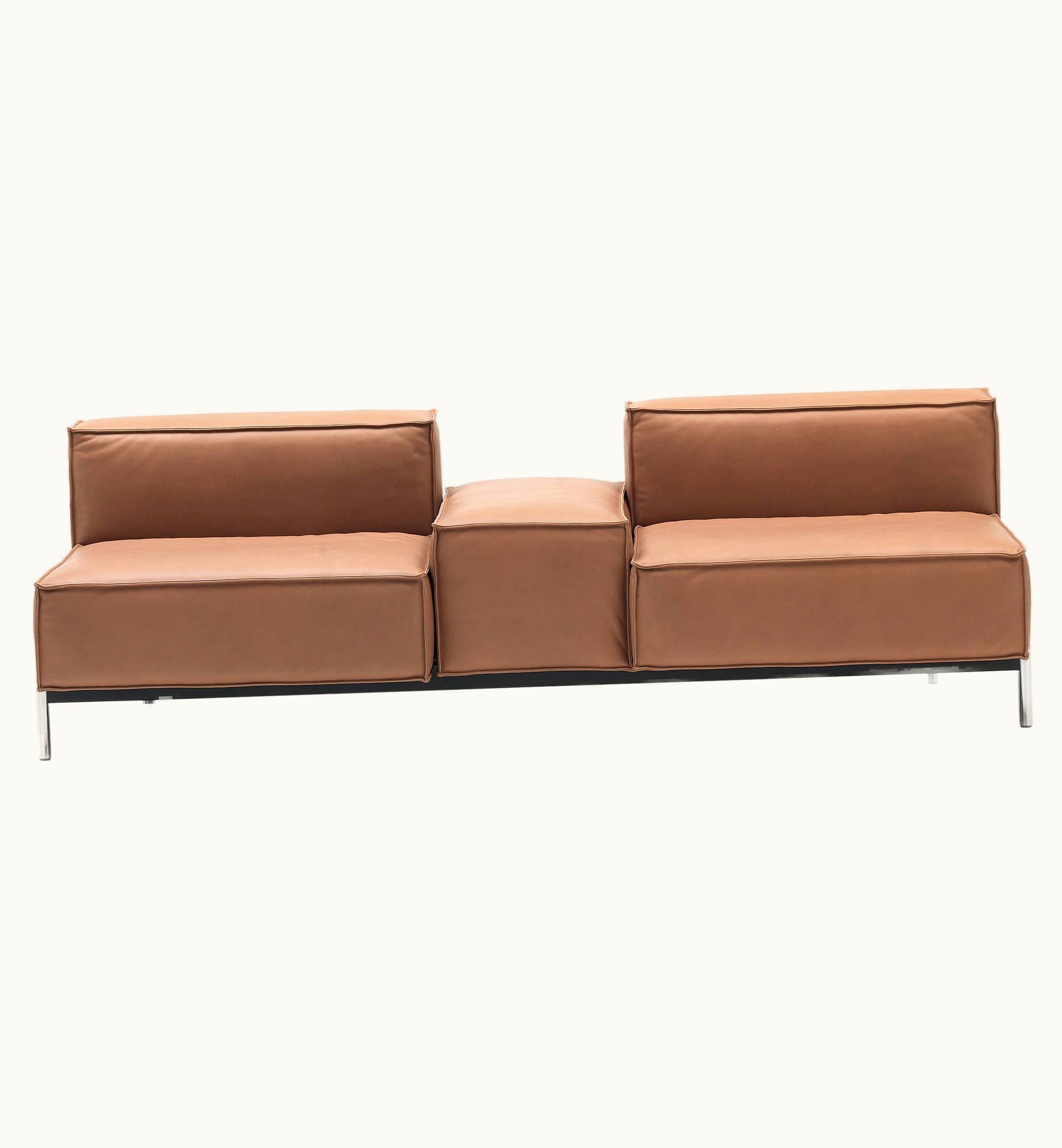 Stephan Huààrlemann Stephan Huààrlemann De Sede DS-21/323C Two-Seat Modular Sofa In Hazel Leather By Stephan Hürlemann